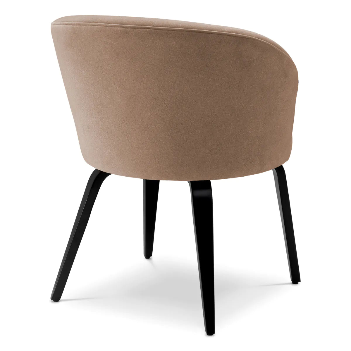 Vichy caramel chair with a black base