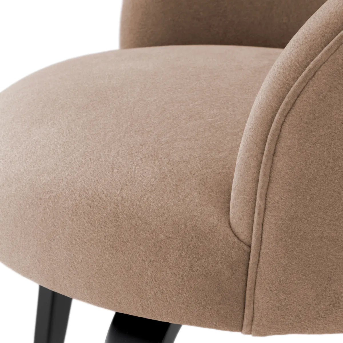 Vichy caramel chair with a black base