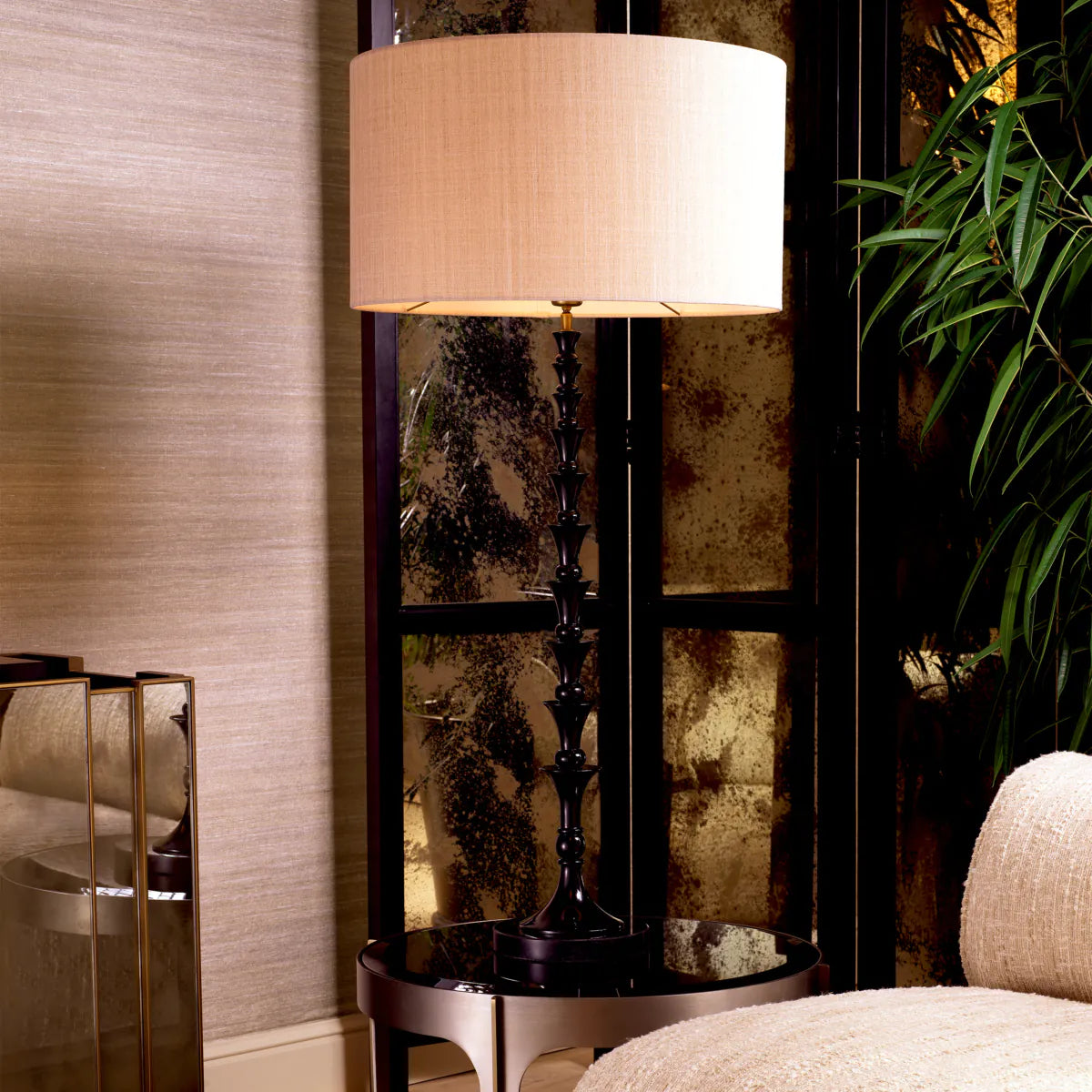 Arabella black table lamp