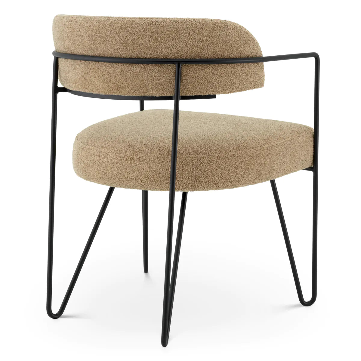 GIUSEPPE Chair beige with black base