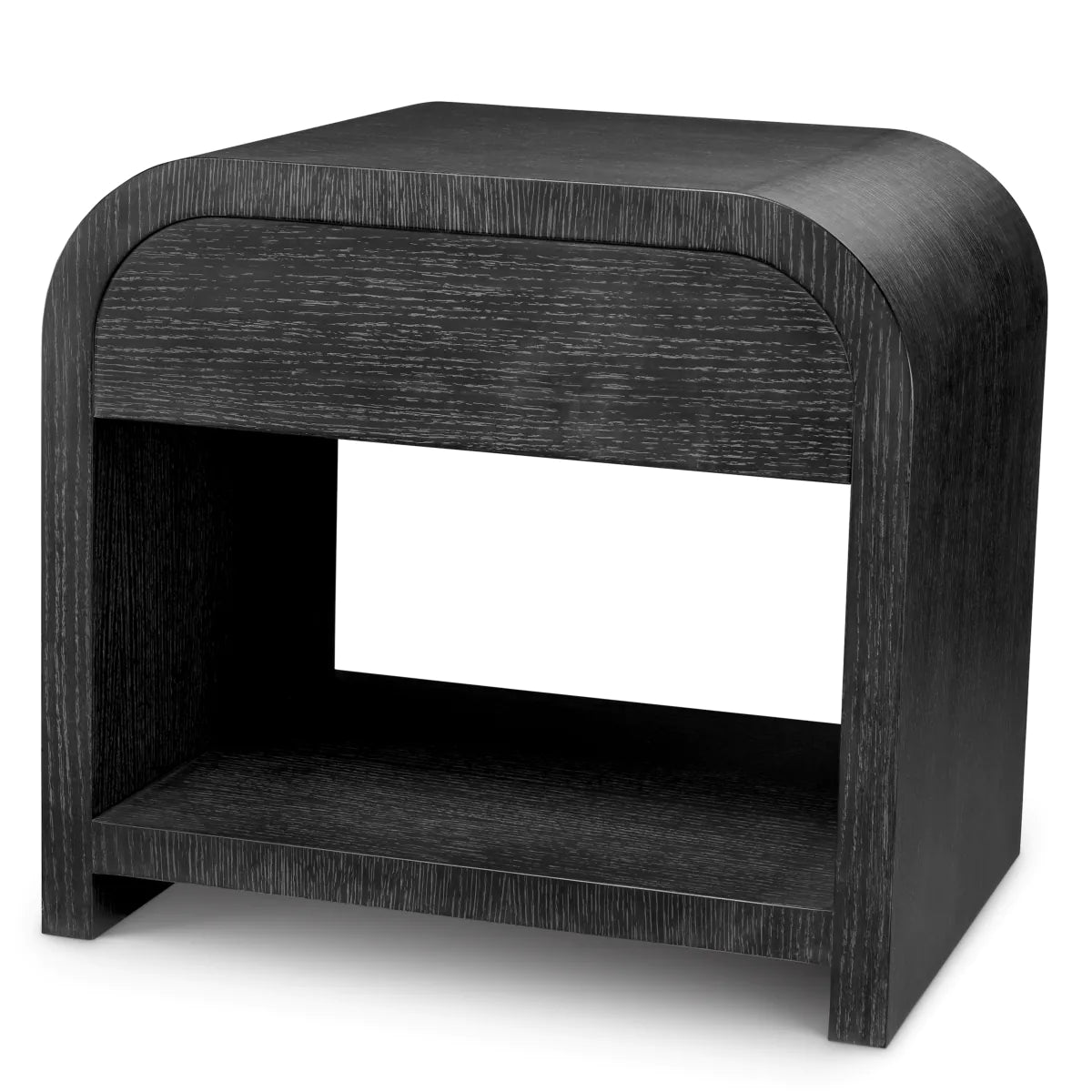 Rhodes bedside table graphite oak veneer