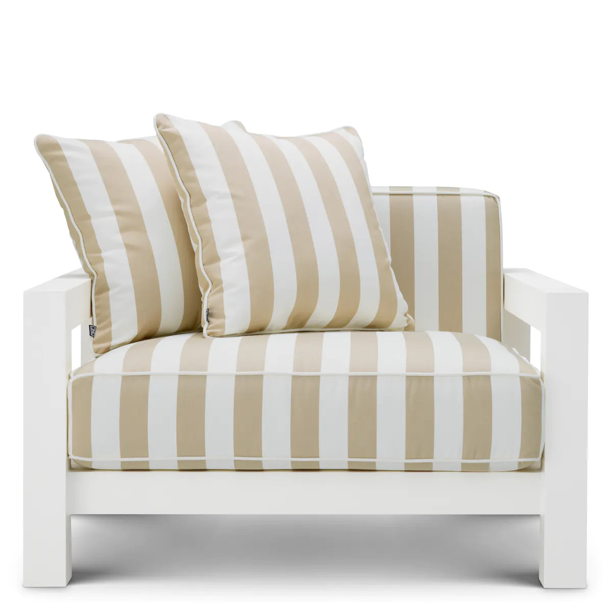 Garden armchair Cap Antibes Beige with white [OLA] [Amelia SPR/improved description]