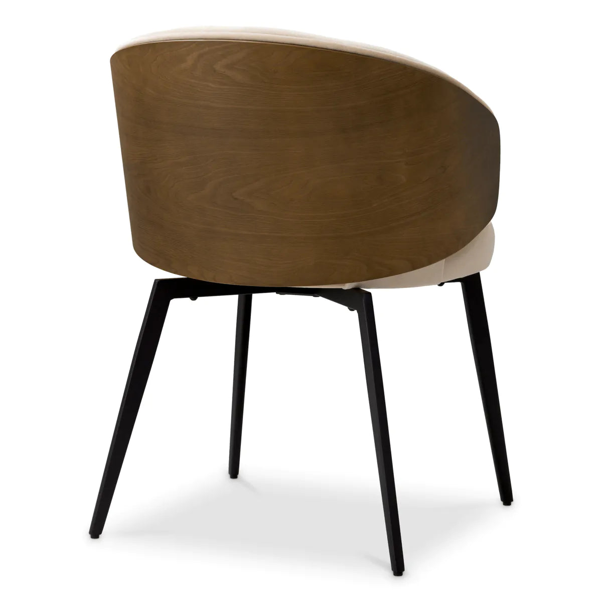 Camerota beige chair with a black base