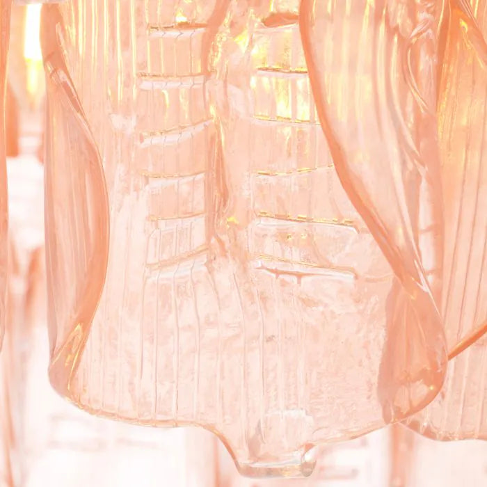 Solange pink glass chandelier