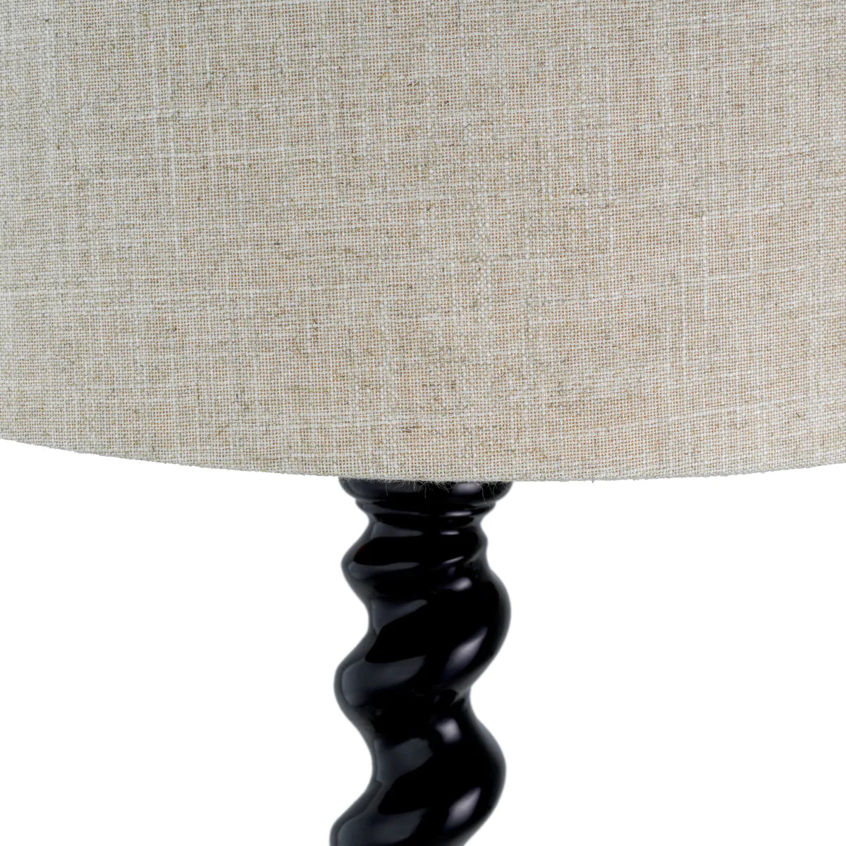 Tischlampe MASSIMO gebrochenes Weiß mit schwarzem Sockel