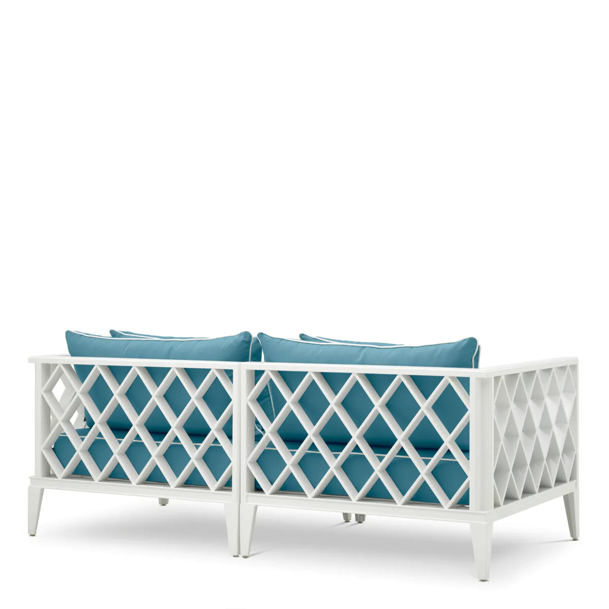 Sofa 2-sitzige Außen OCEAN CLUB weiß mit blau