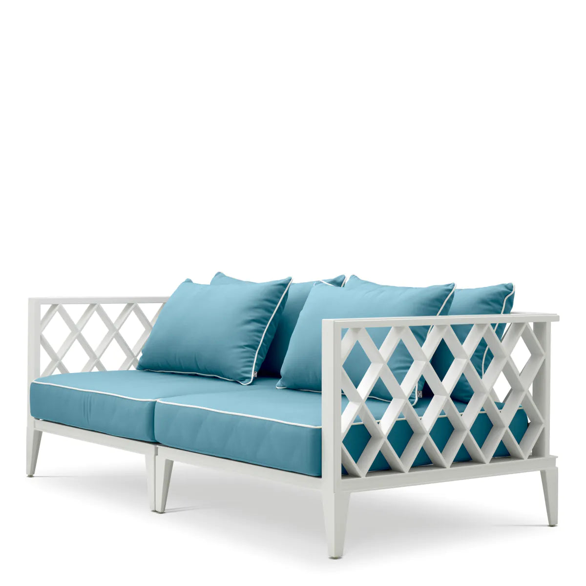 Sofa 2-sitzige Außen OCEAN CLUB weiß mit blau