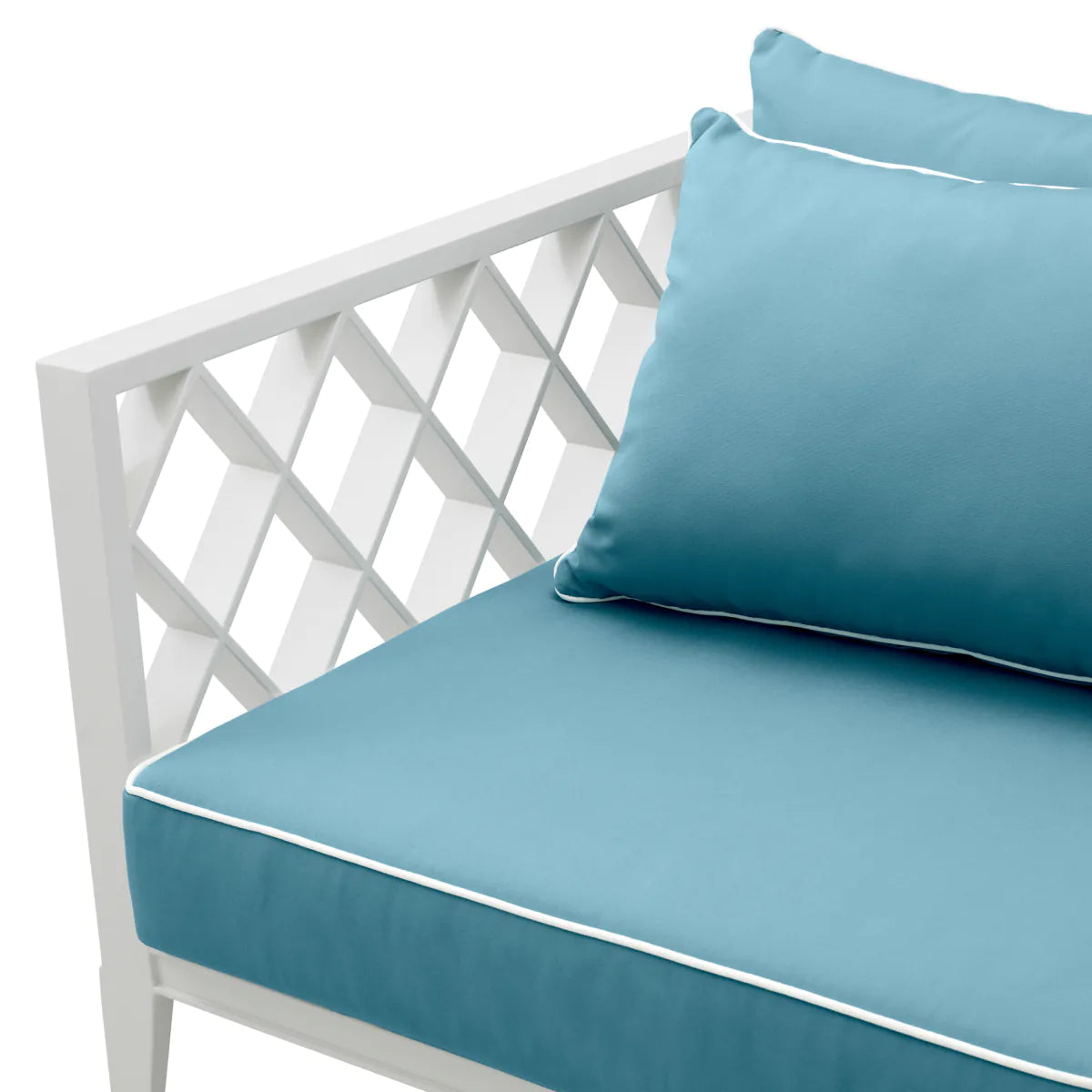 Sofa 2-sitzige Außen OCEAN CLUB weiß mit blau