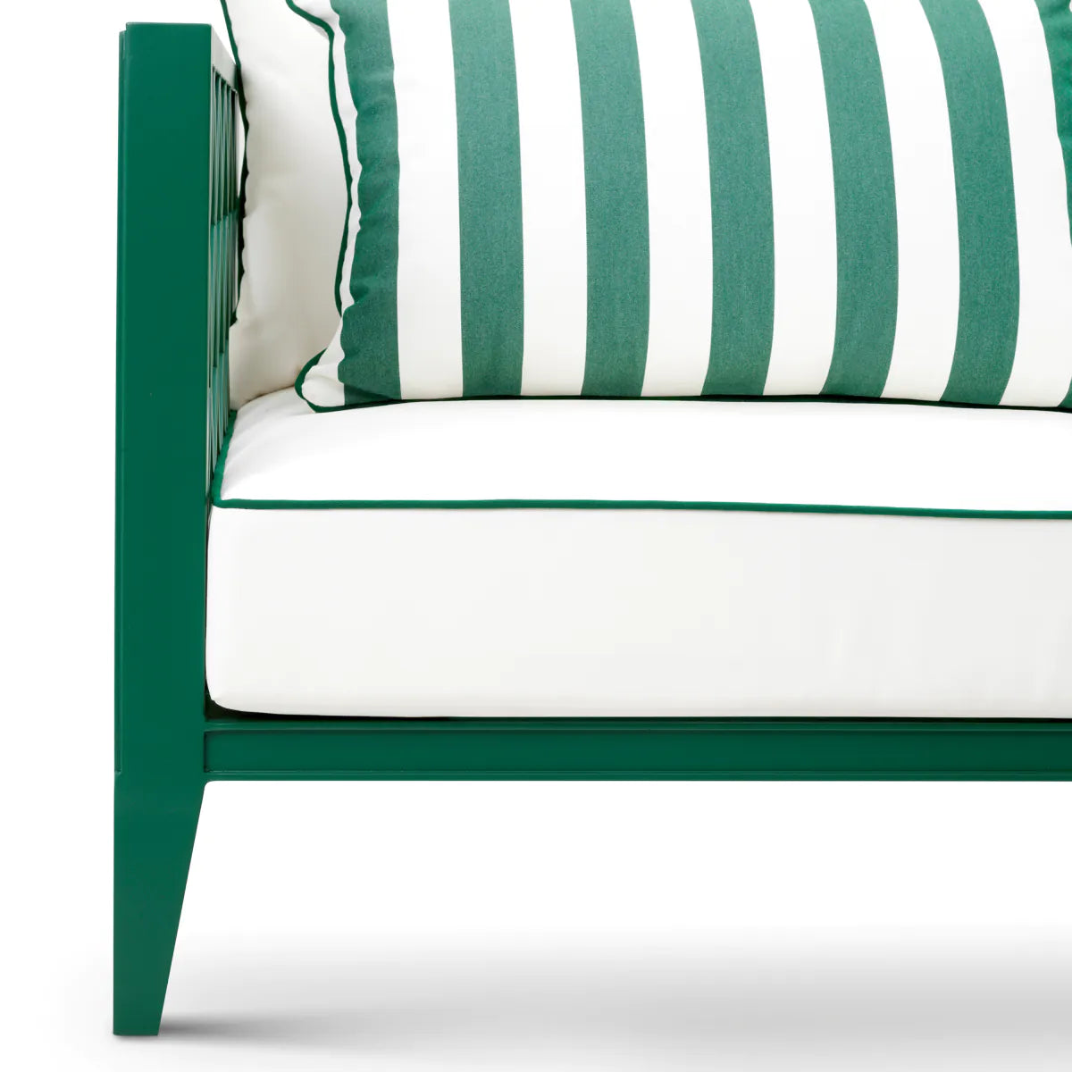 Sofa 2-sitzige Außen OCEAN CLUB grün mit gebrochenem Weiß