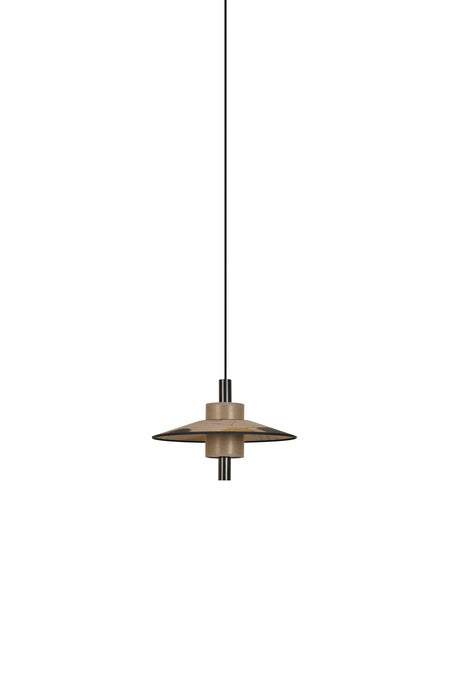 The brown hanging lamp