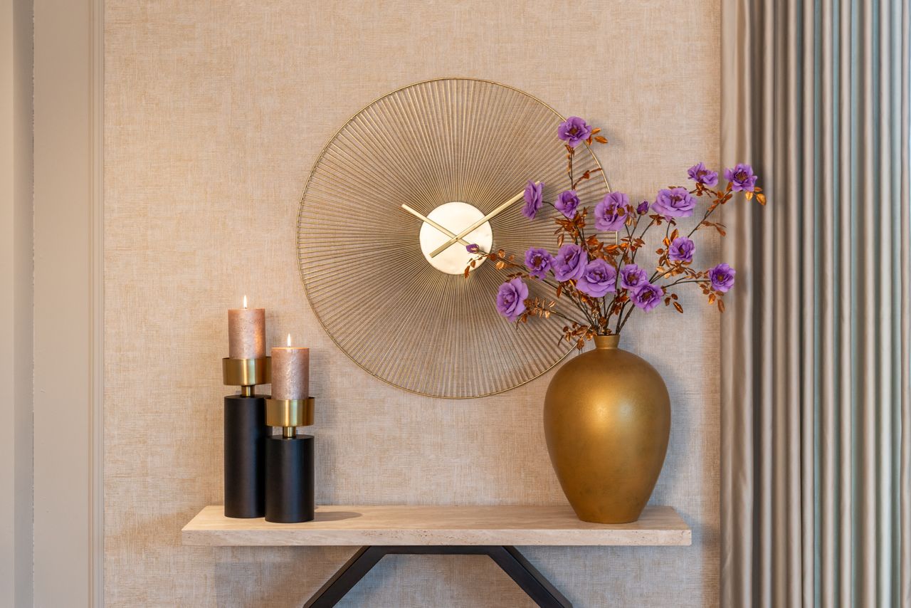 AUDREY gold wall clock