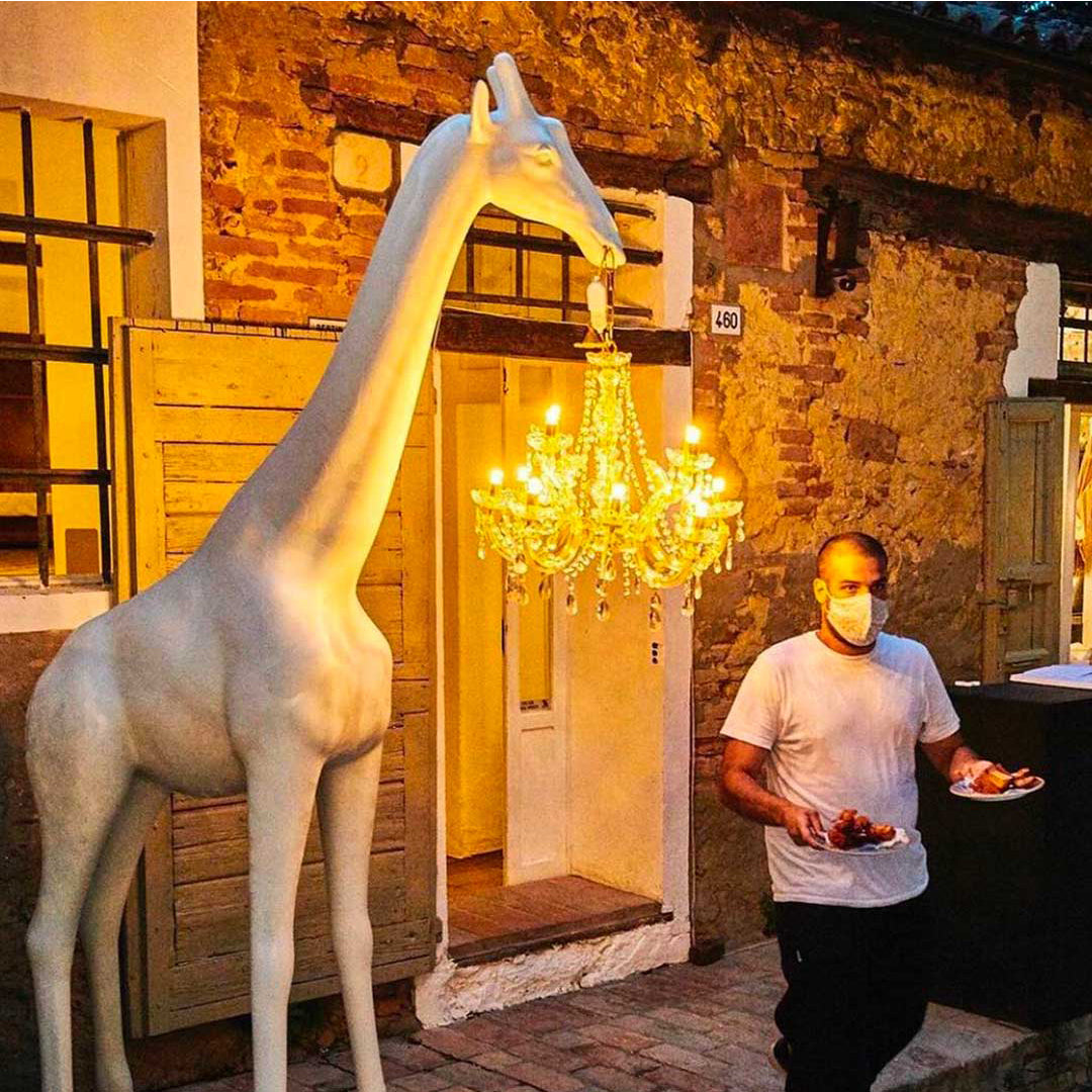 Außenlampe GIRAFFE IN LOVE M rosa