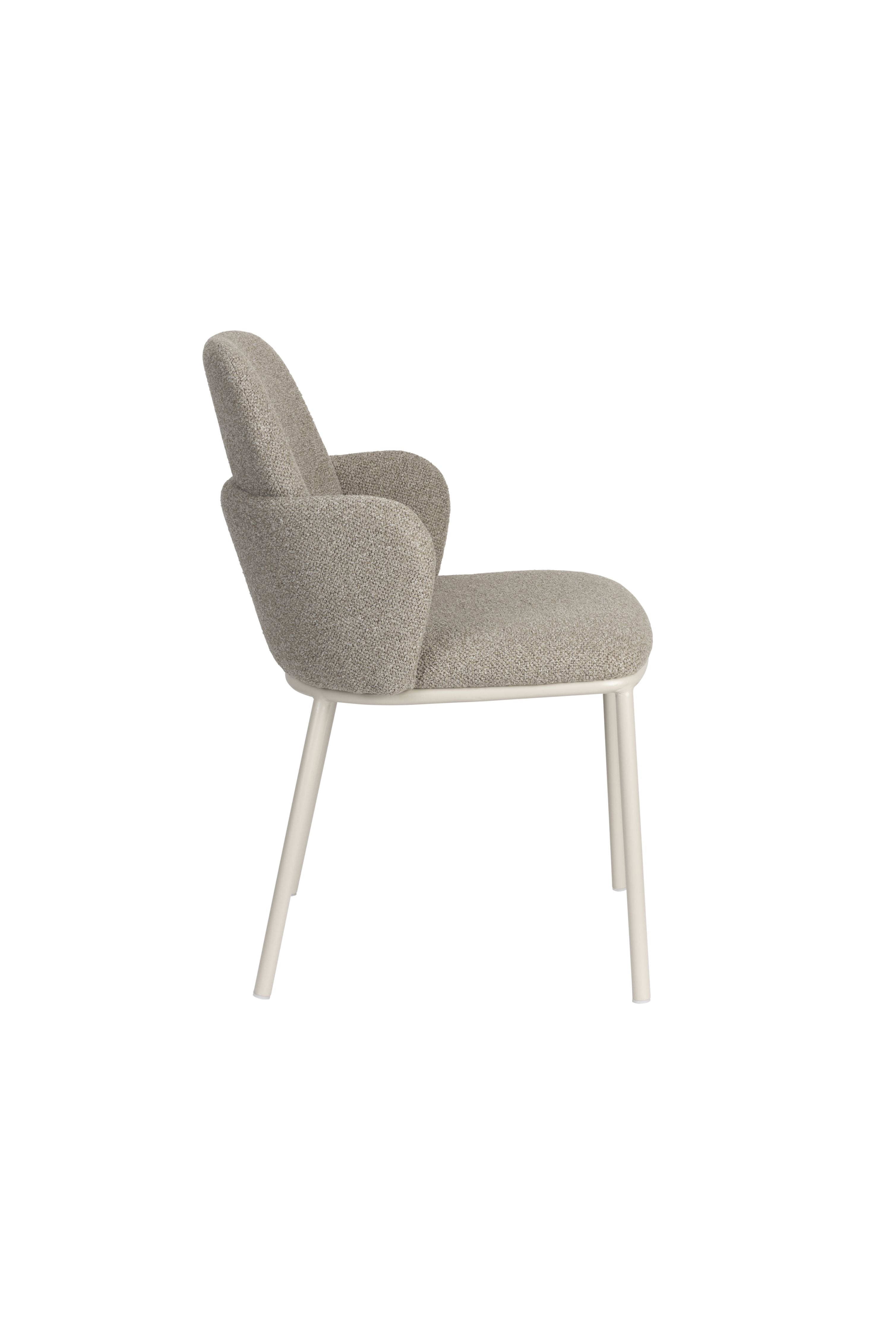 Chair with armrests Jerrico gray -brown