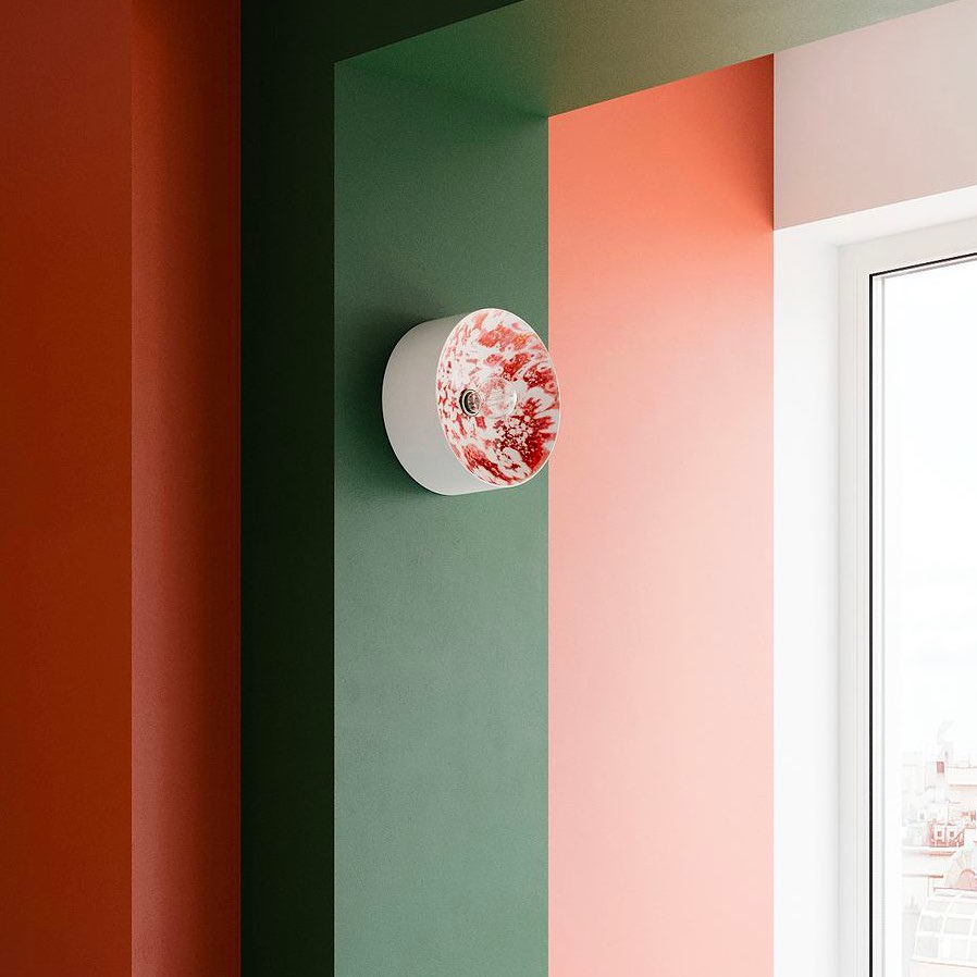 White ceramic wall lamp PI