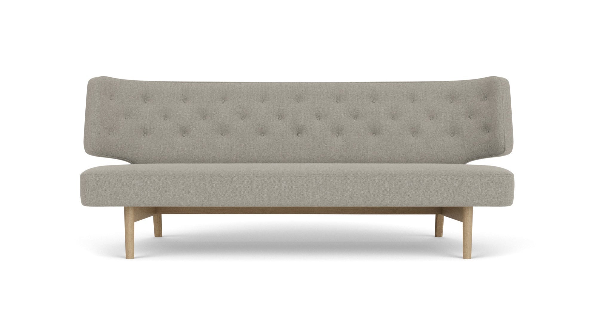 2-seater sofa RADIOHUS gray with oak base [Julia]