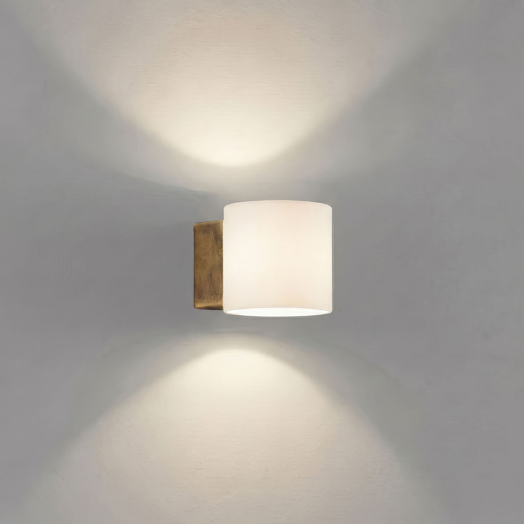 TUBE Wall Lamp in Antique Brass