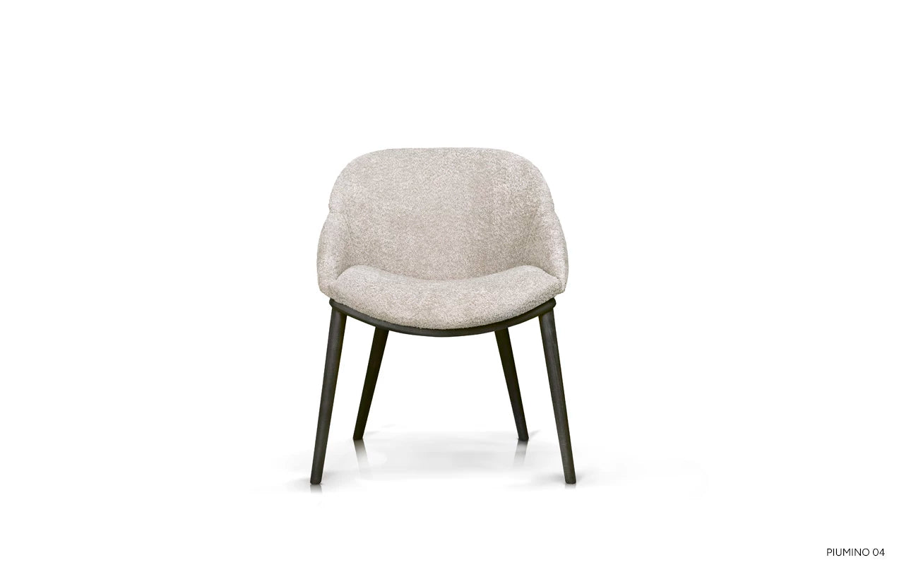 AMA upholstered chair with a wooden base