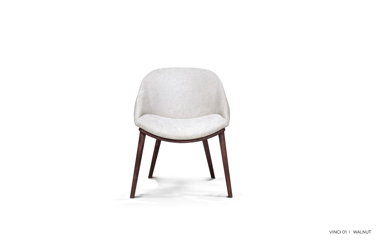 AMA upholstered chair with a wooden base