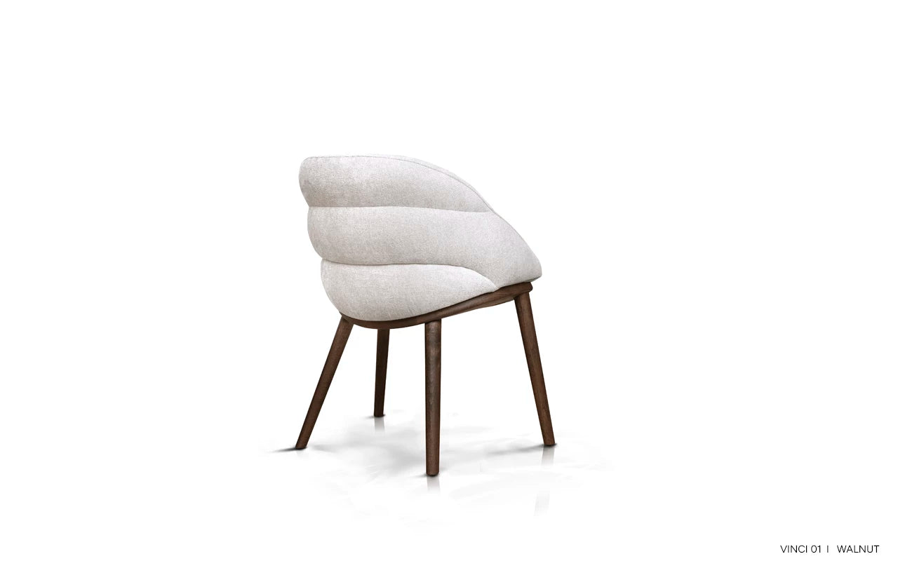 AMA upholstered chair with a wooden base