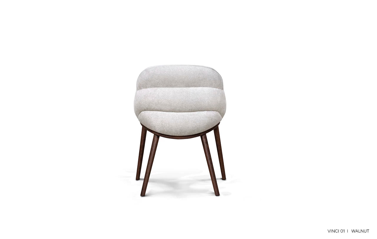 AMA upholstered chair with a wooden base