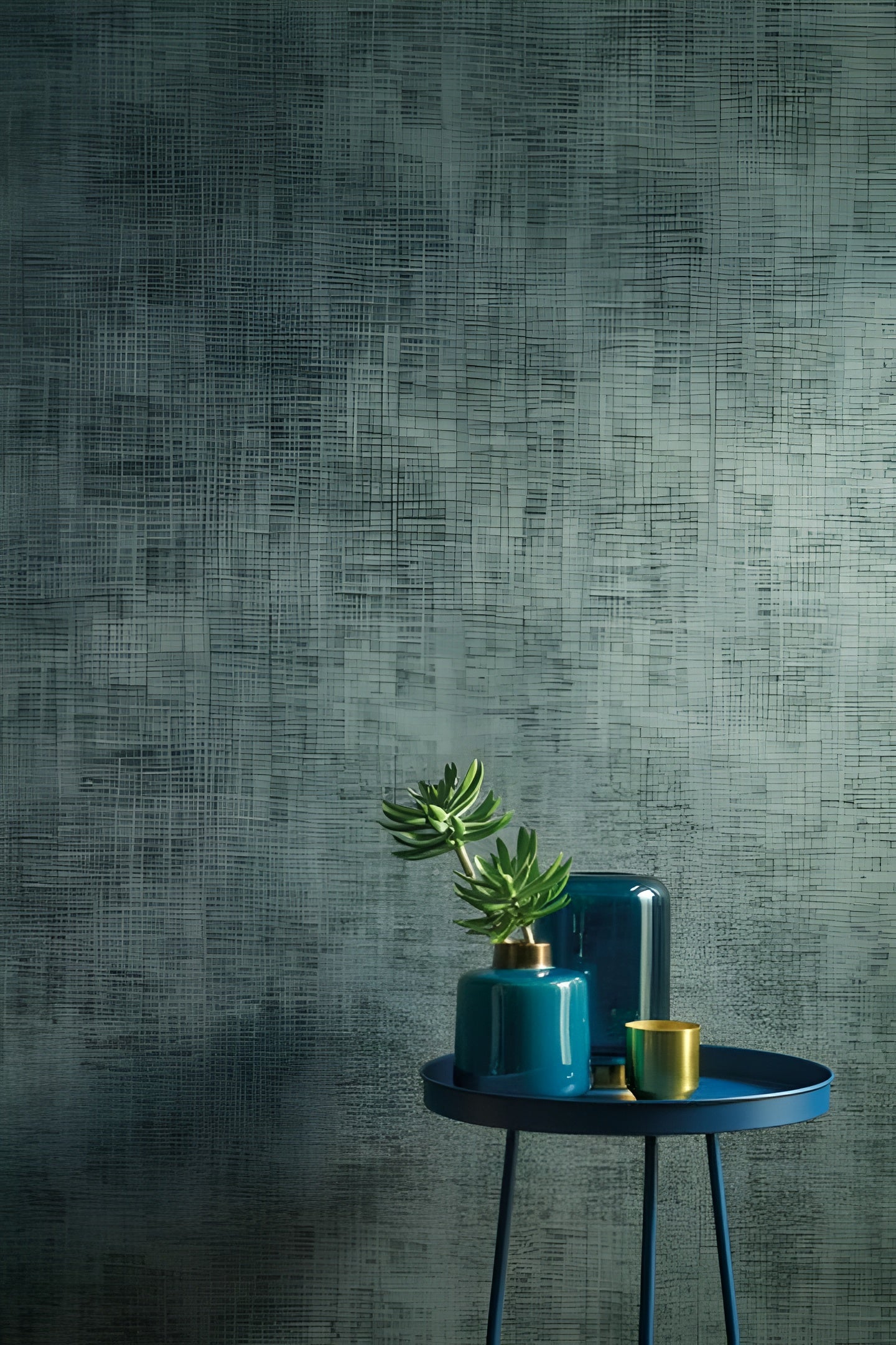 Structural wallpaper imitating worn canvas JOHARA - BLANC off-white