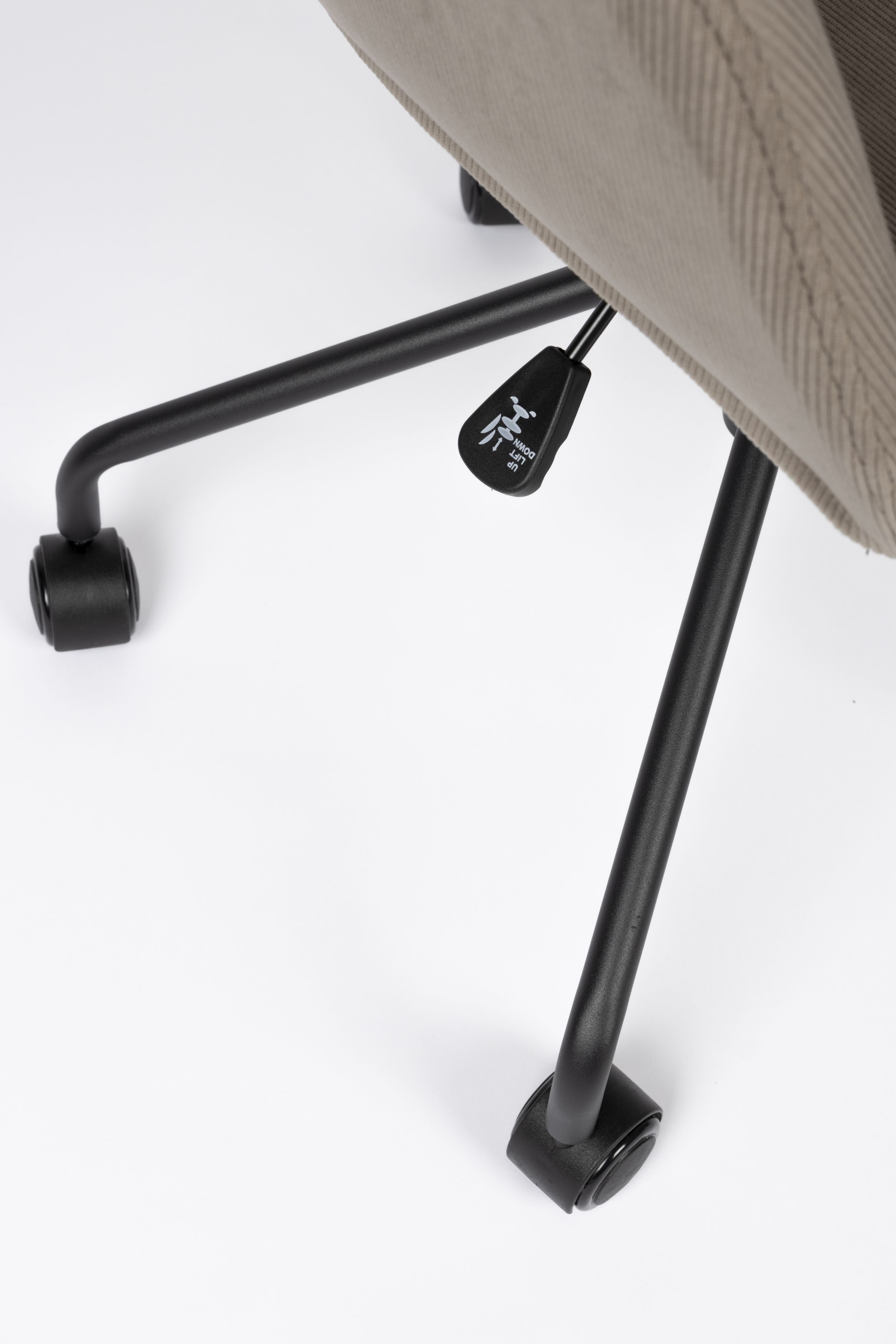 Junzo RIB gray office chair with a black base