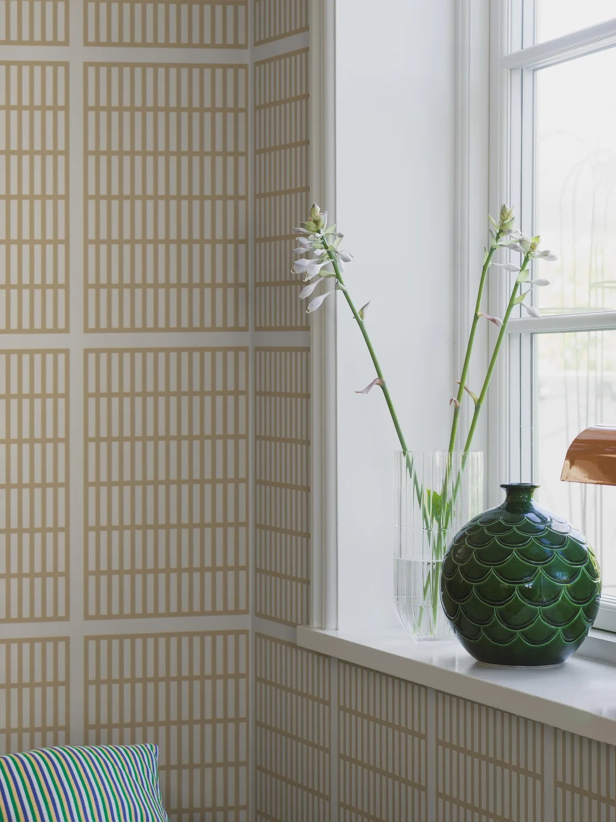ALVAR AALTO 14/6 Beige Wallpaper with Geometric Pattern