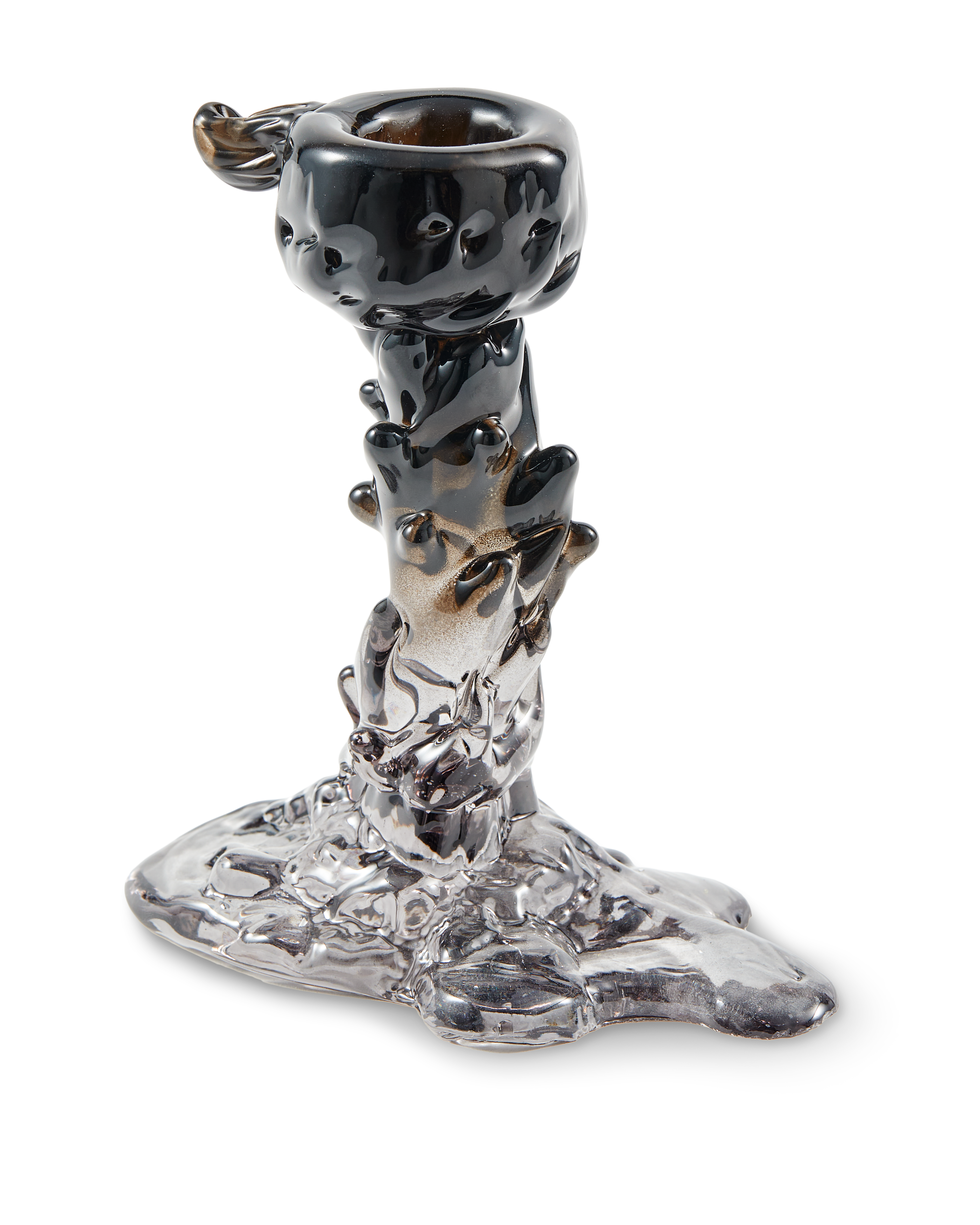 Kerzenhalter GLASS DRIP schwarz