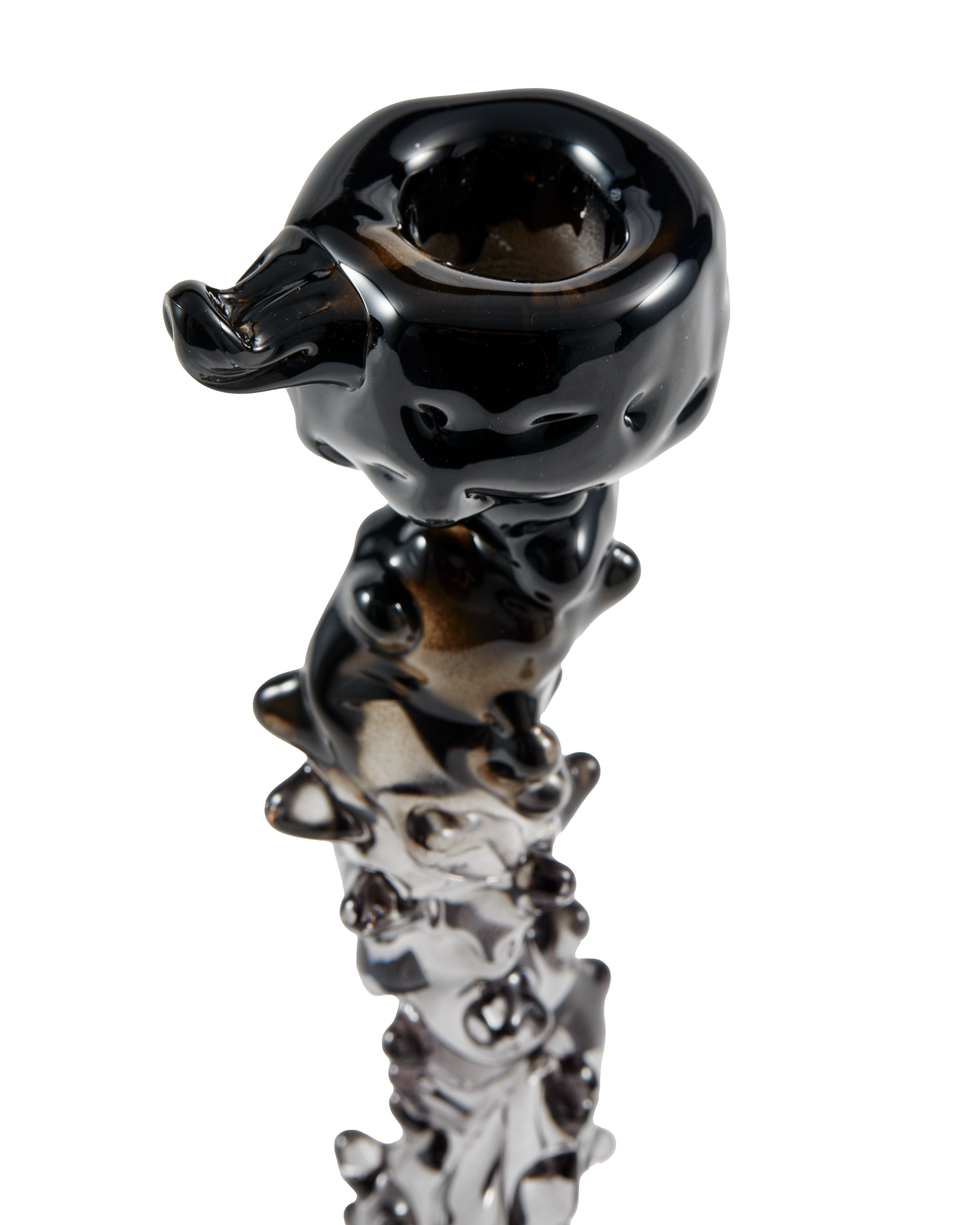 Kerzenhalter GLASS DRIP schwarz