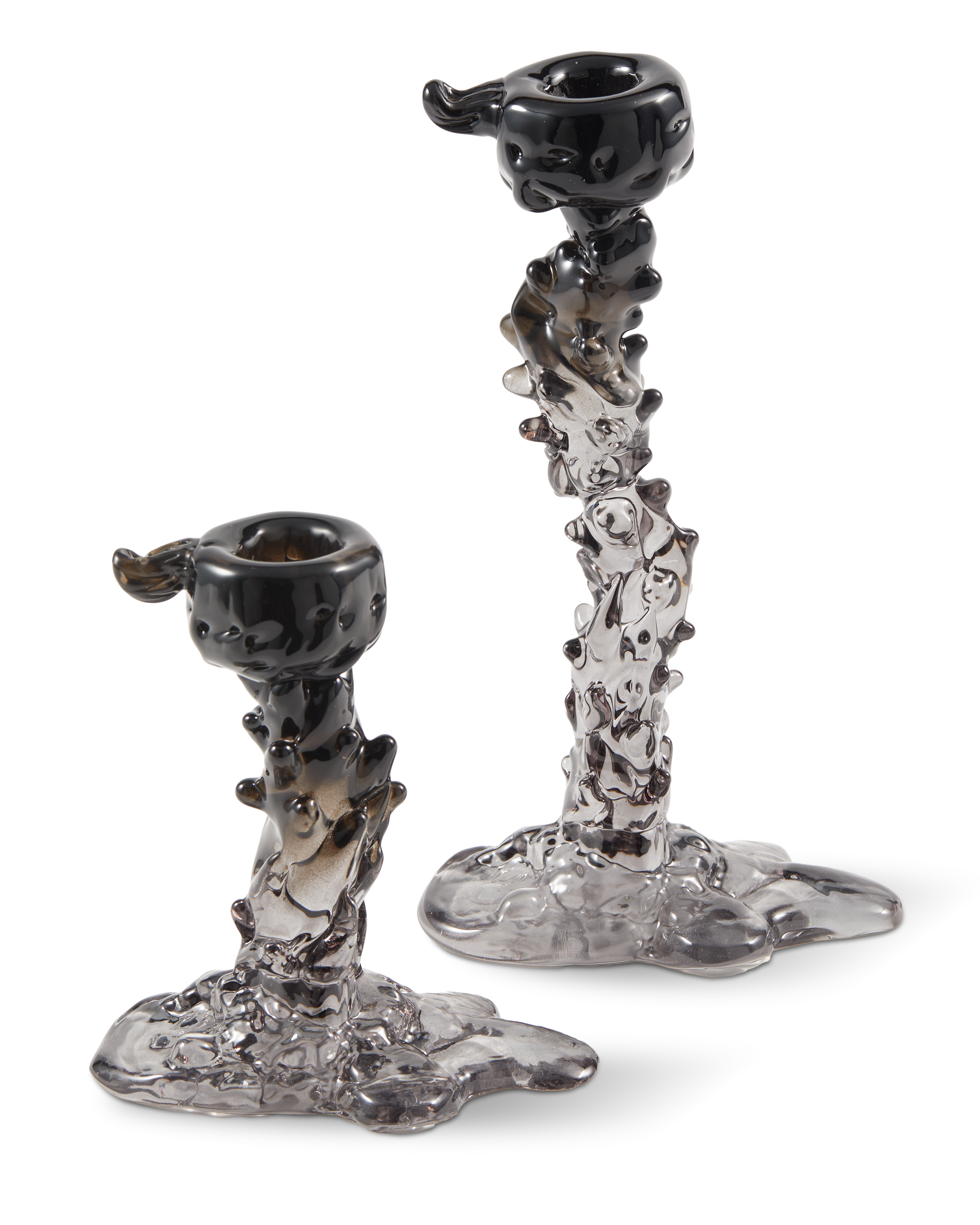 Kerzenhalter GLASS DRIP schwarz