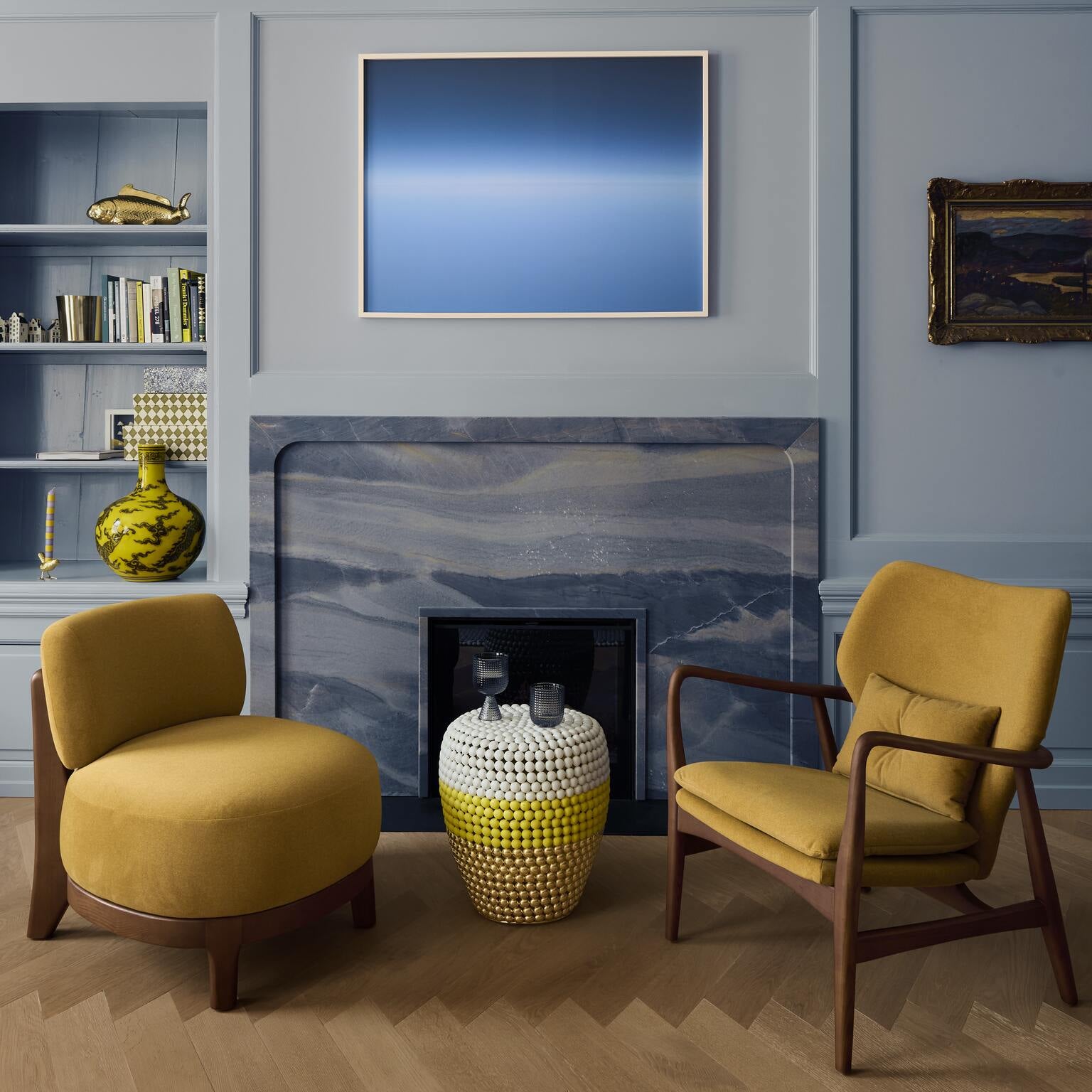 Sessel FIZZ dunkelgrün mit Holzgestell