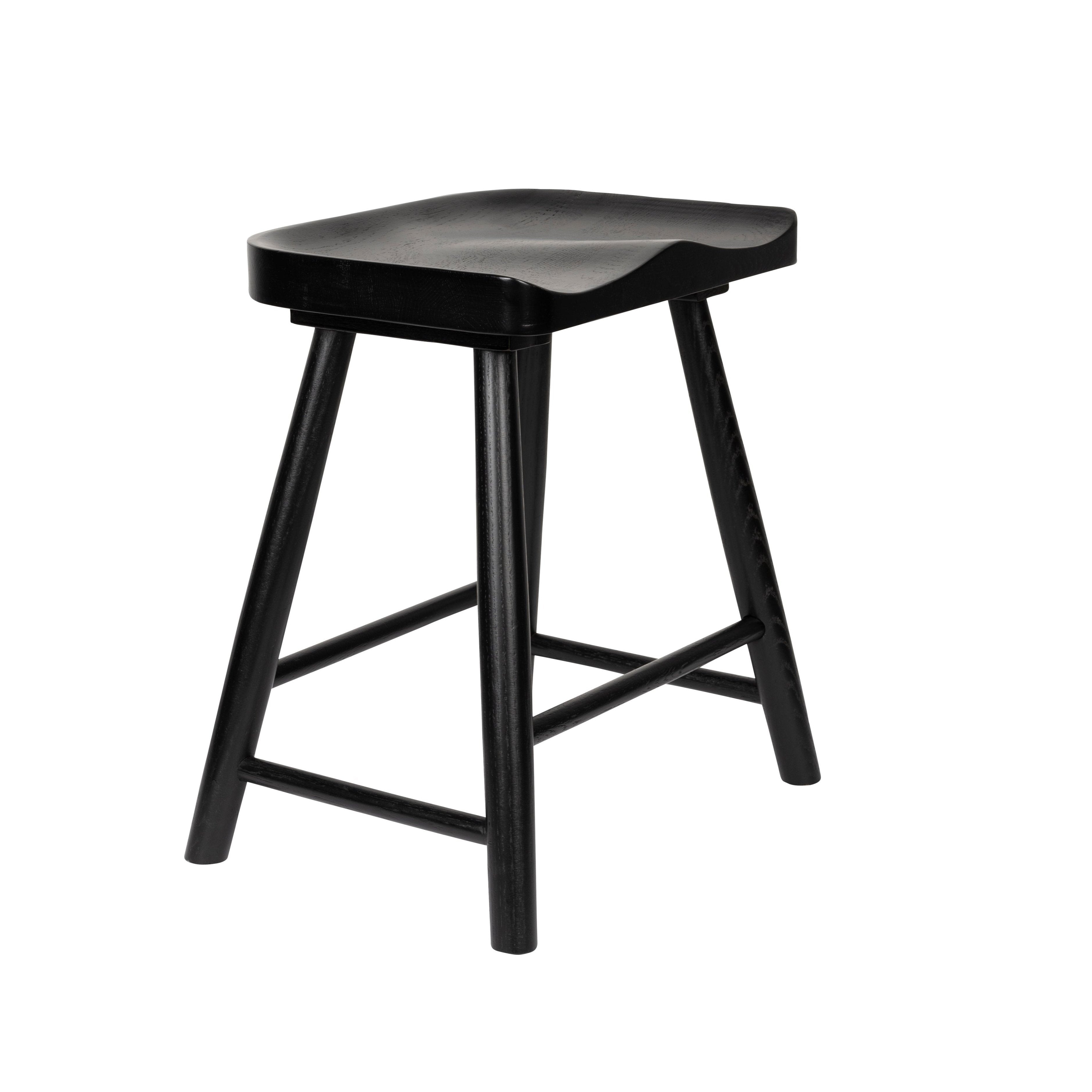 Vander stool black oak wood