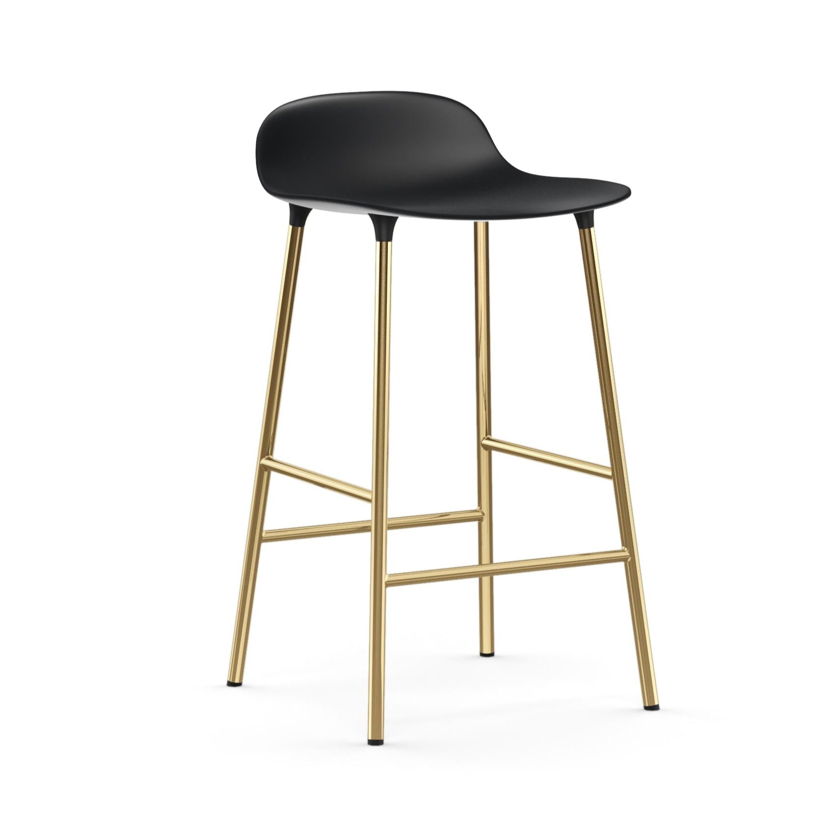Black Hocker Form with a golden base
