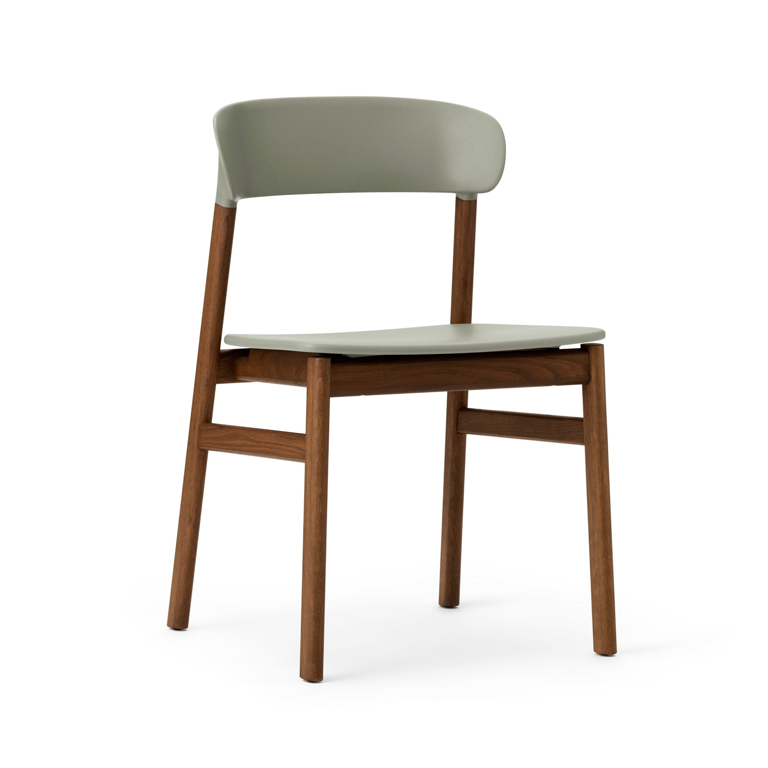 Herit green chair with a dark oak base