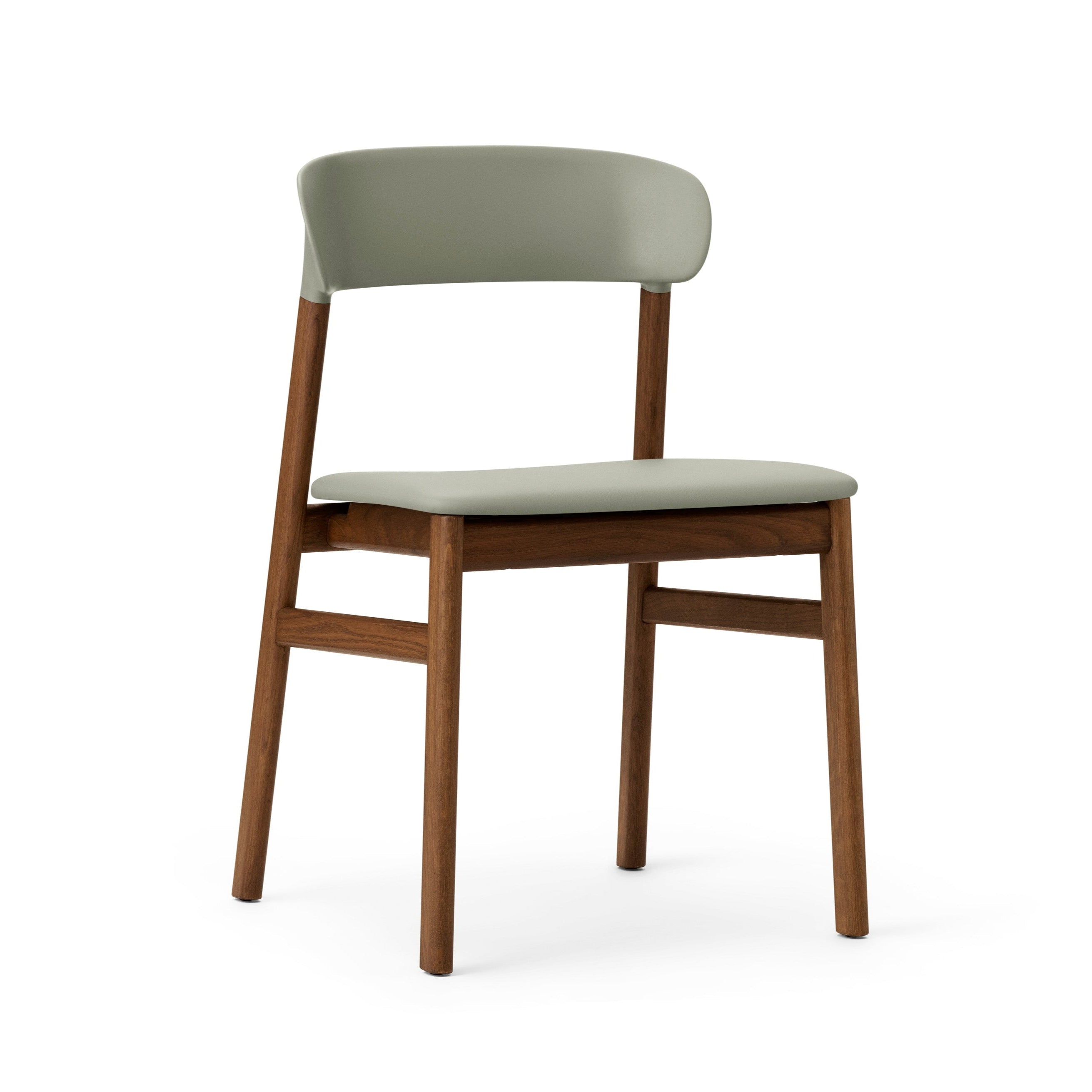 Herit upholstered chair with a dark oak base