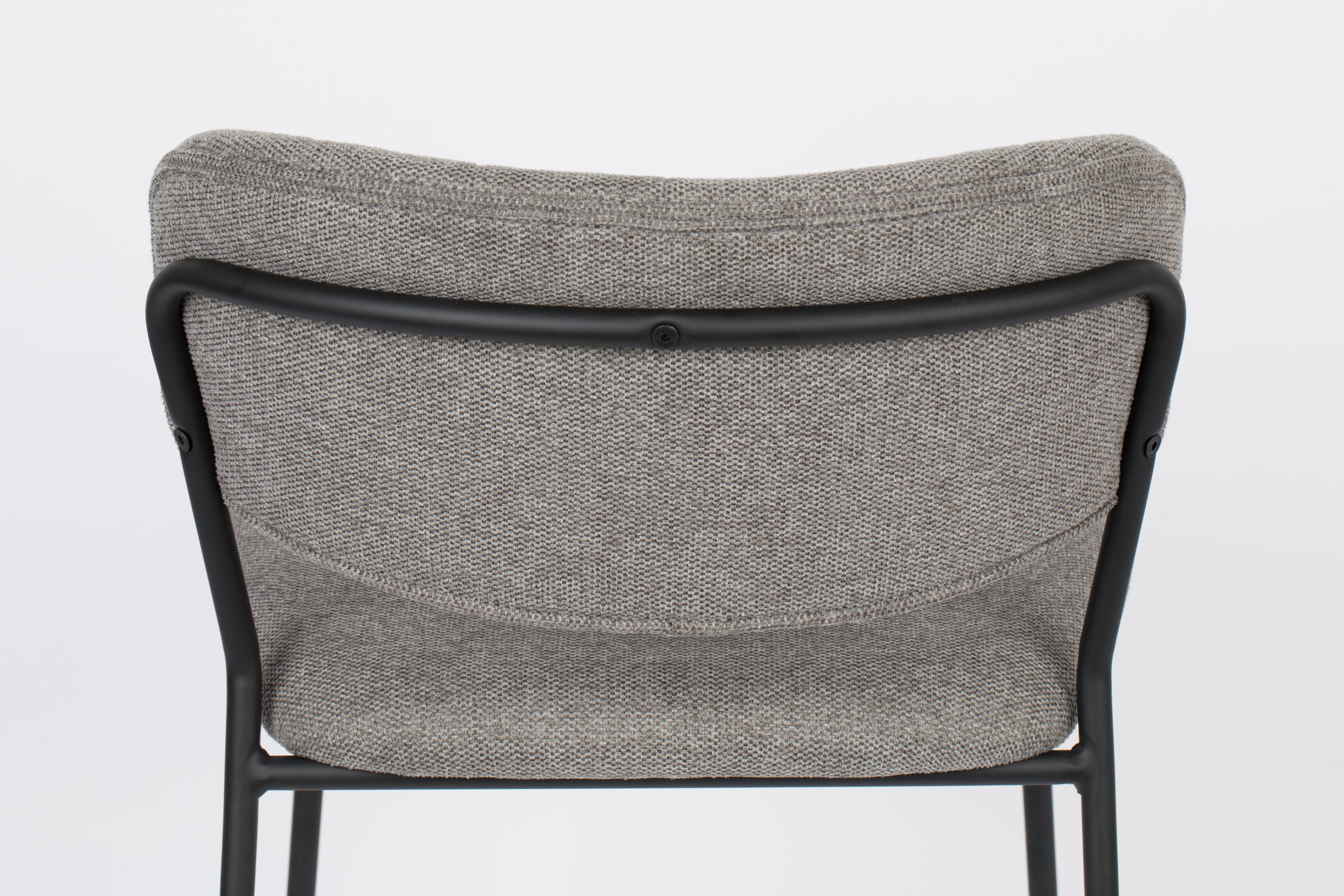 Jolien Jasnoszary bar chair with a black base