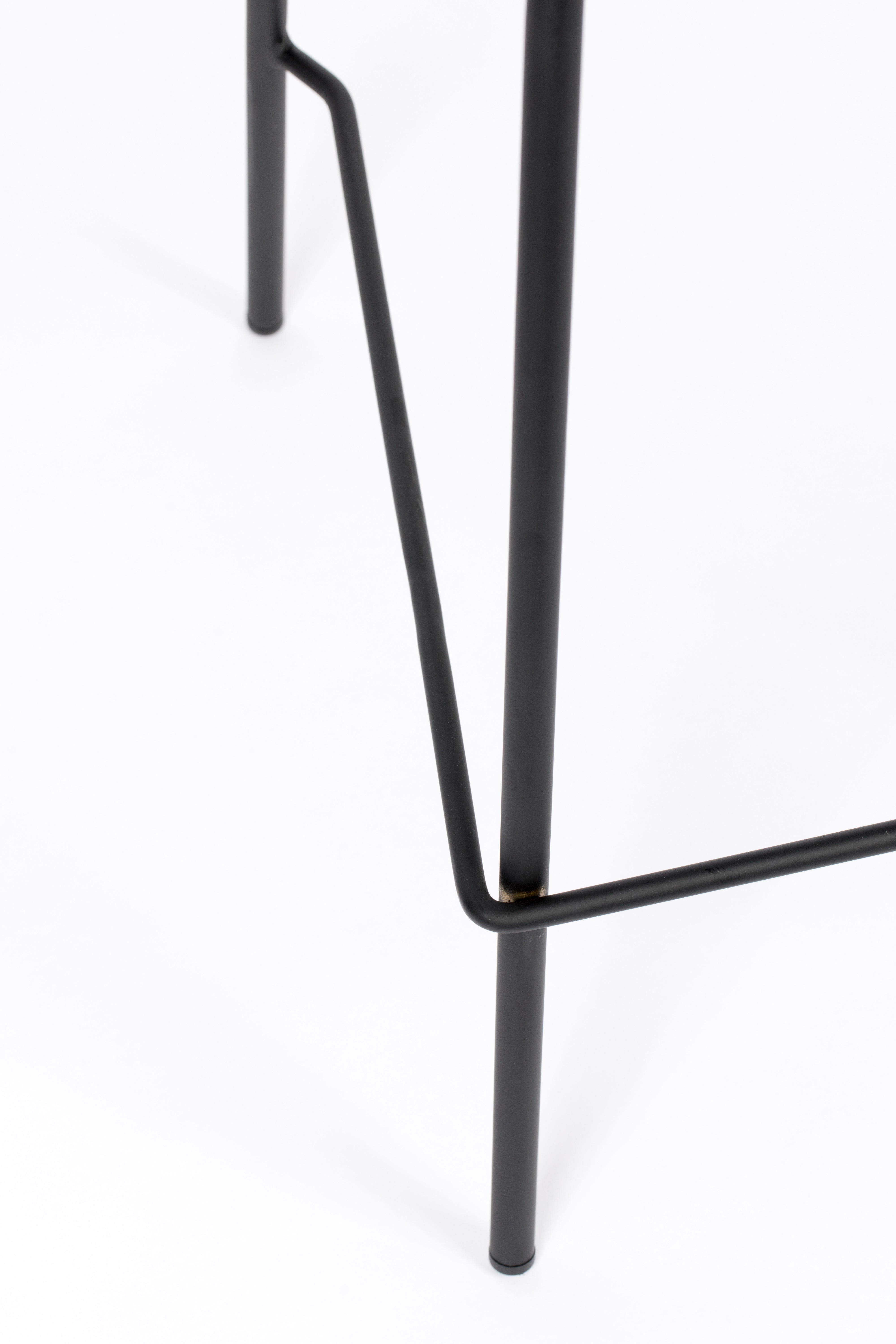 Jolien Jasnoszary bar chair with a black base