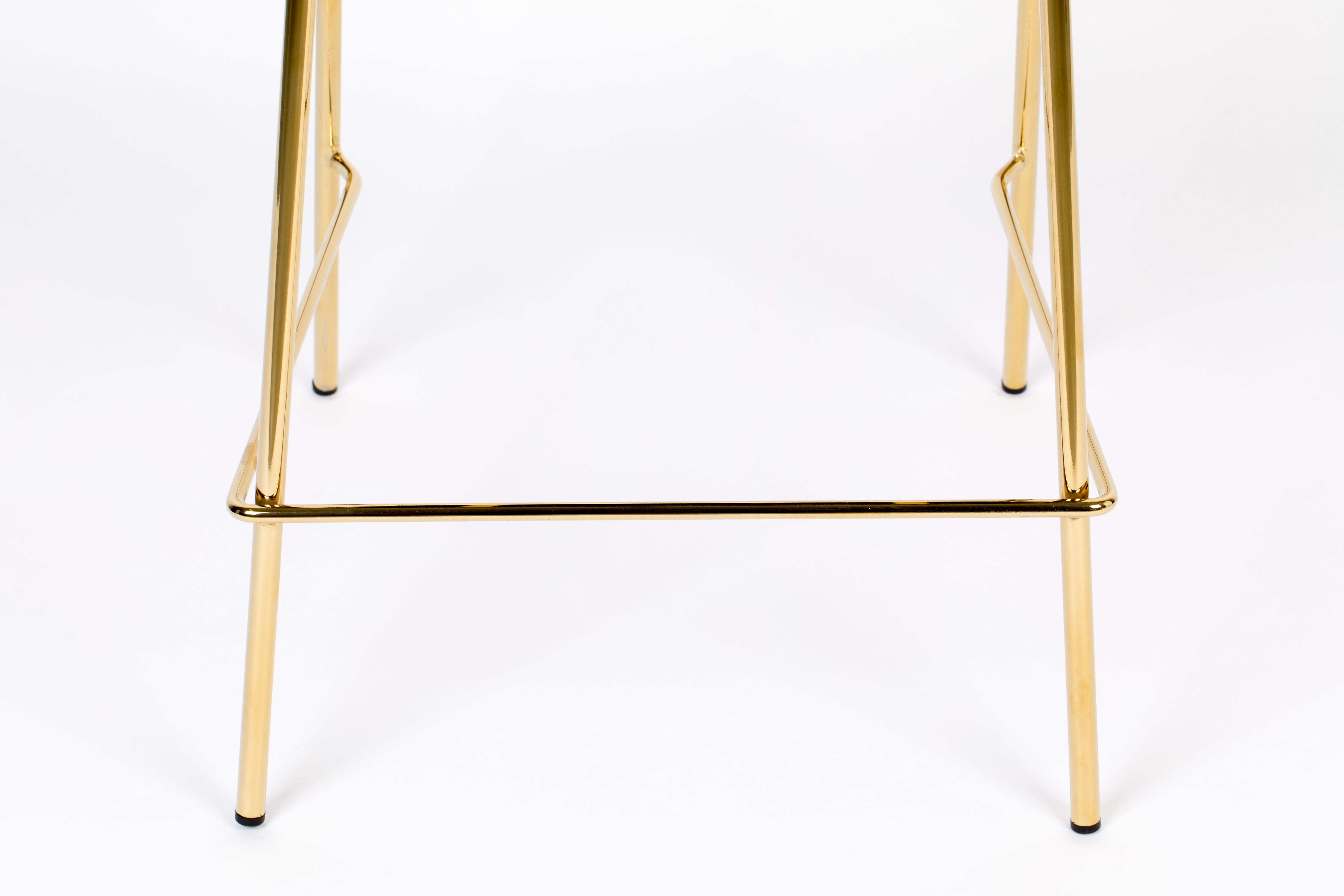 Jolien Pink bar chair with a golden base