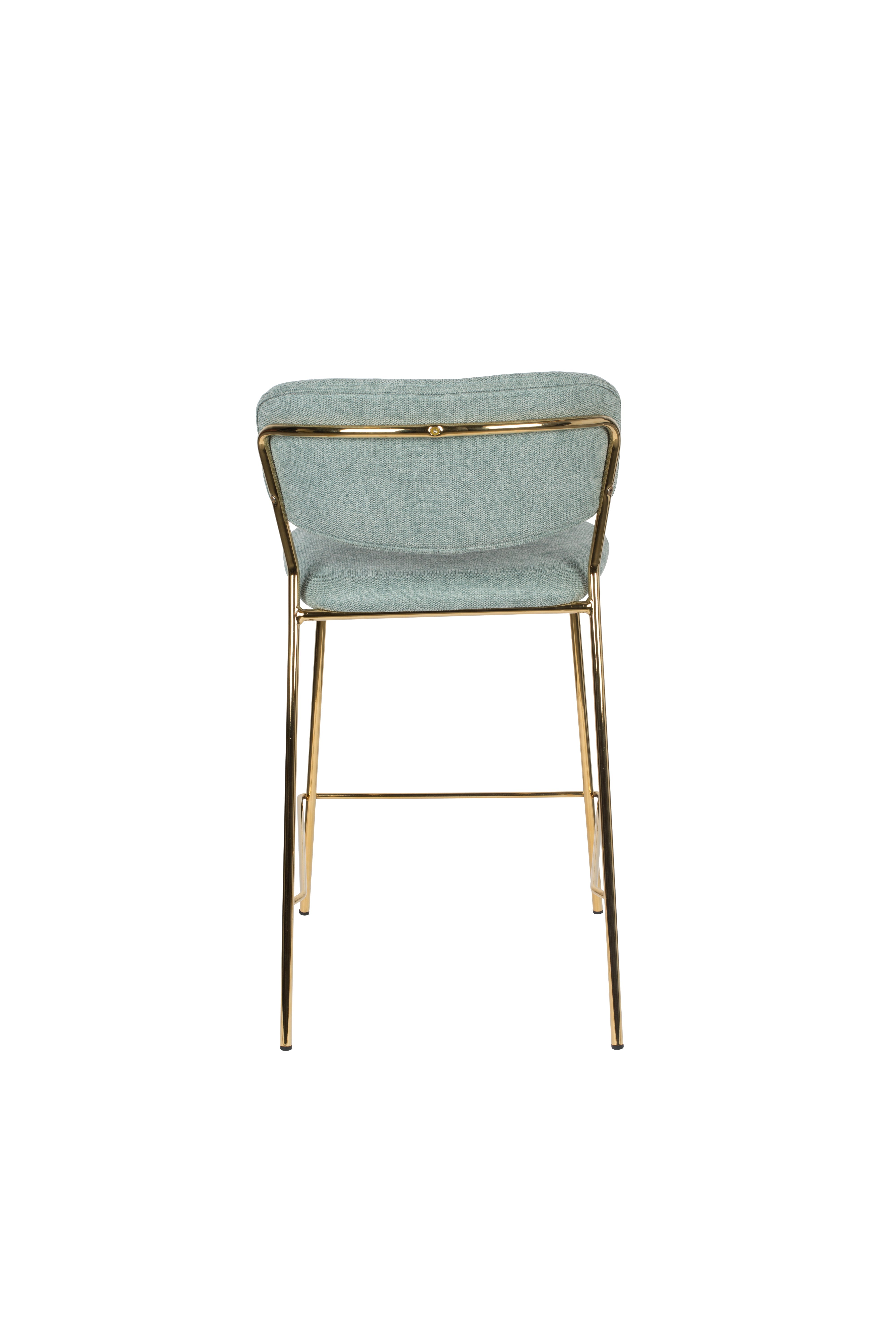 Jolien light -green bar chair with a golden base