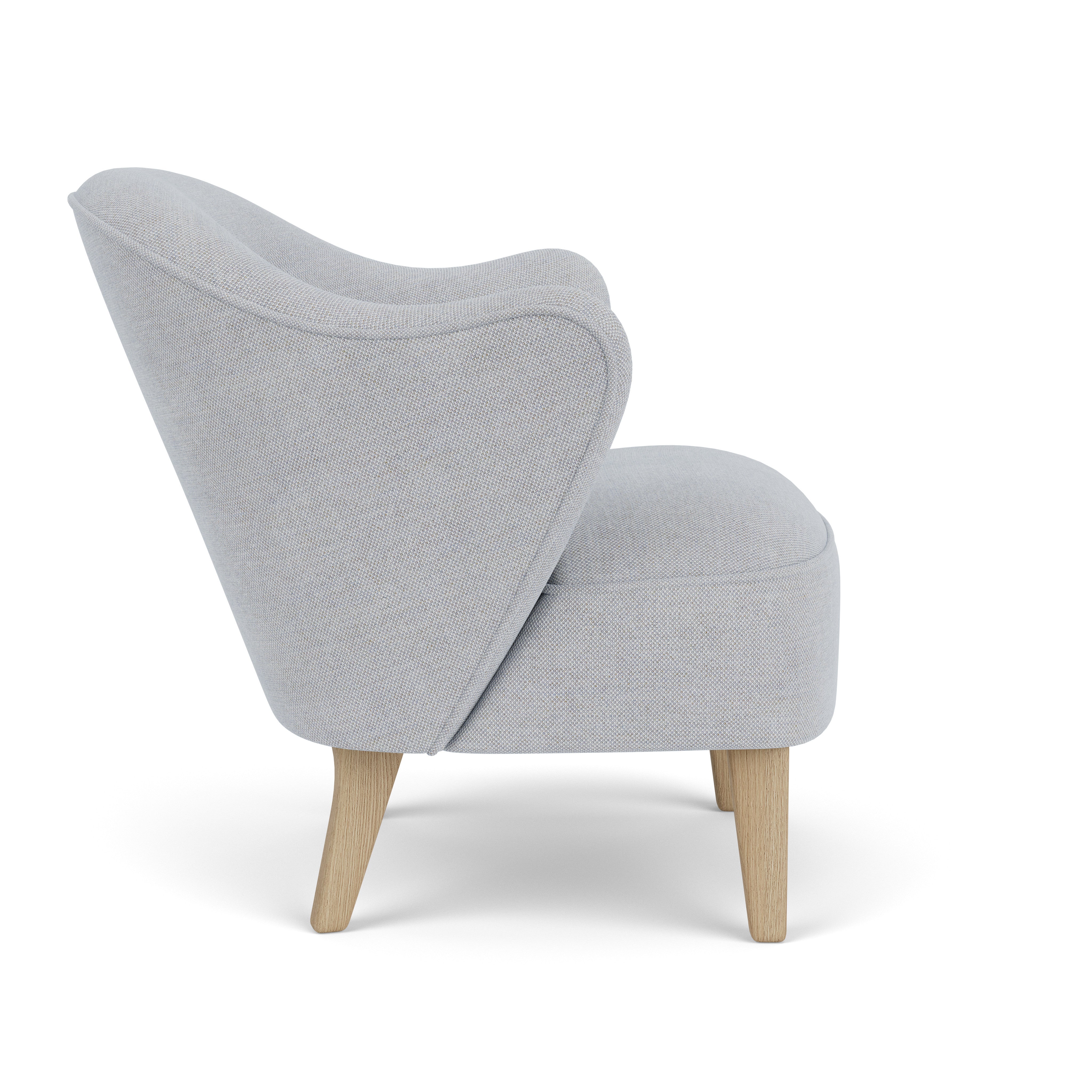 INGEVORG light gray armchair with oak base [Julia]