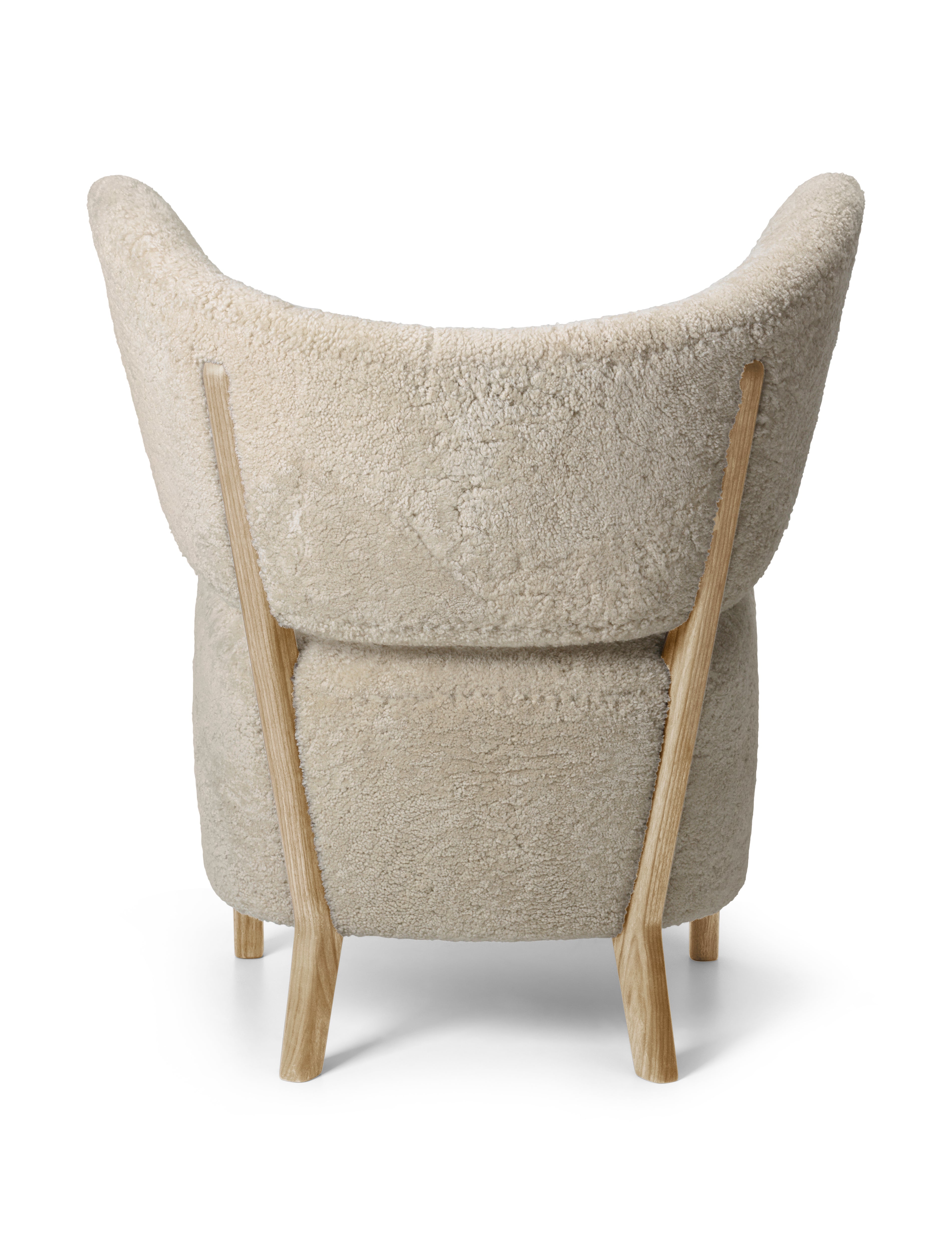 Fotel MY OWN CHAIR skóra owcza z dębową podstawą