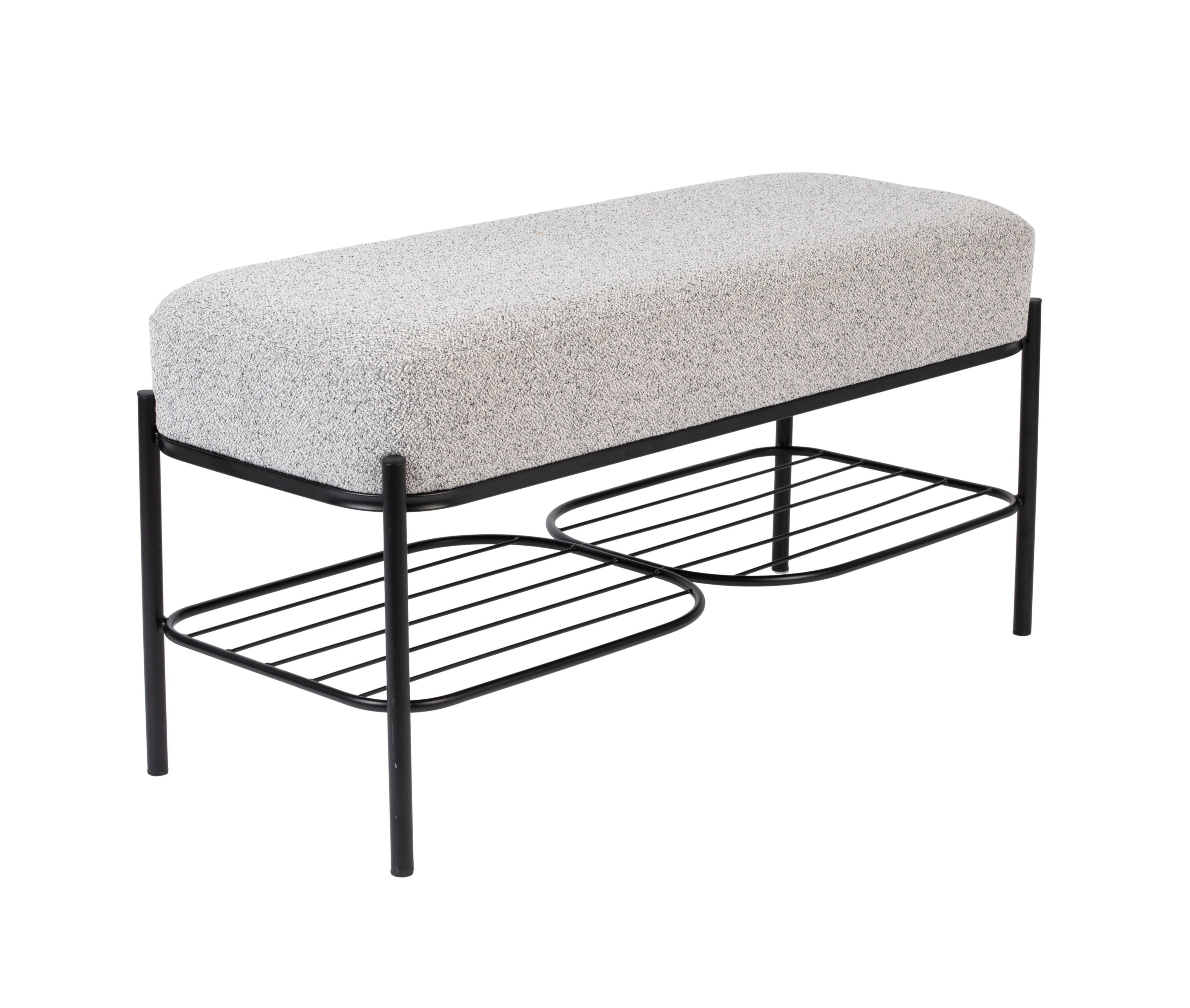 Milou light gray bench