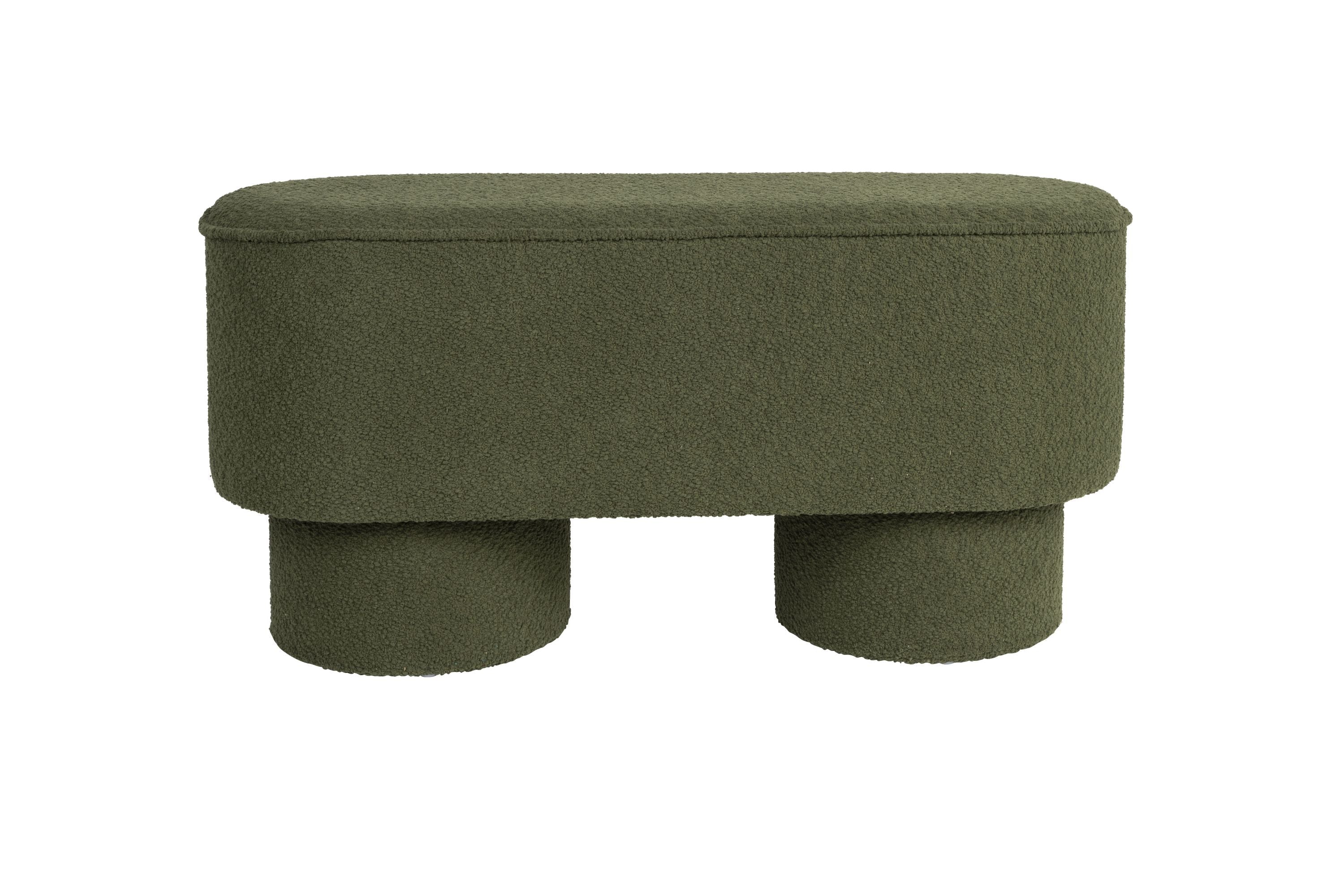 Upholstered bench Marcos Olive Boucle