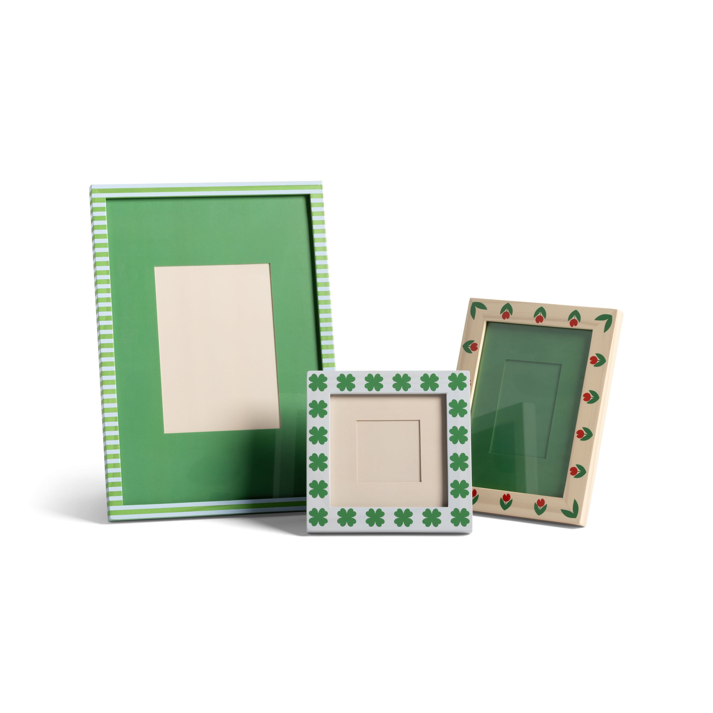 PATCH photo frame green with blue and beige