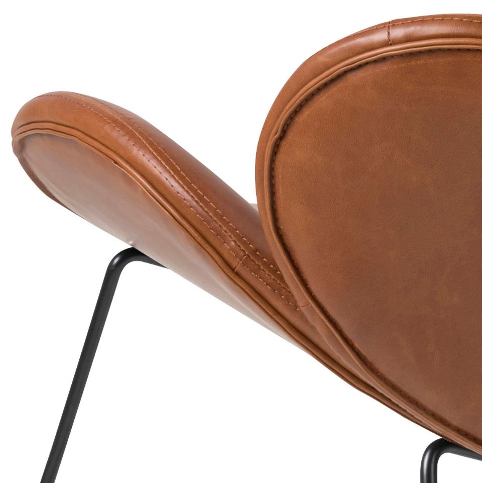 CAZAR Armchair Ecoskóra Brandy with a black base