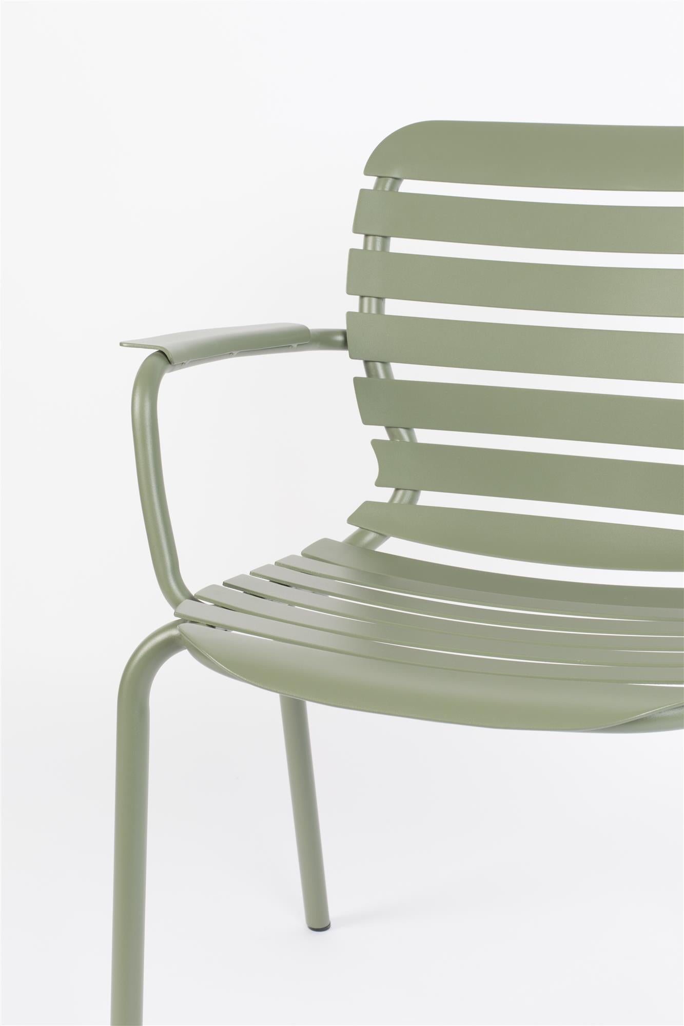 VONDEL green garden chair with armrests