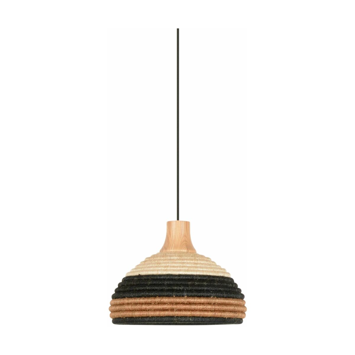 Hanging lamp brown with green