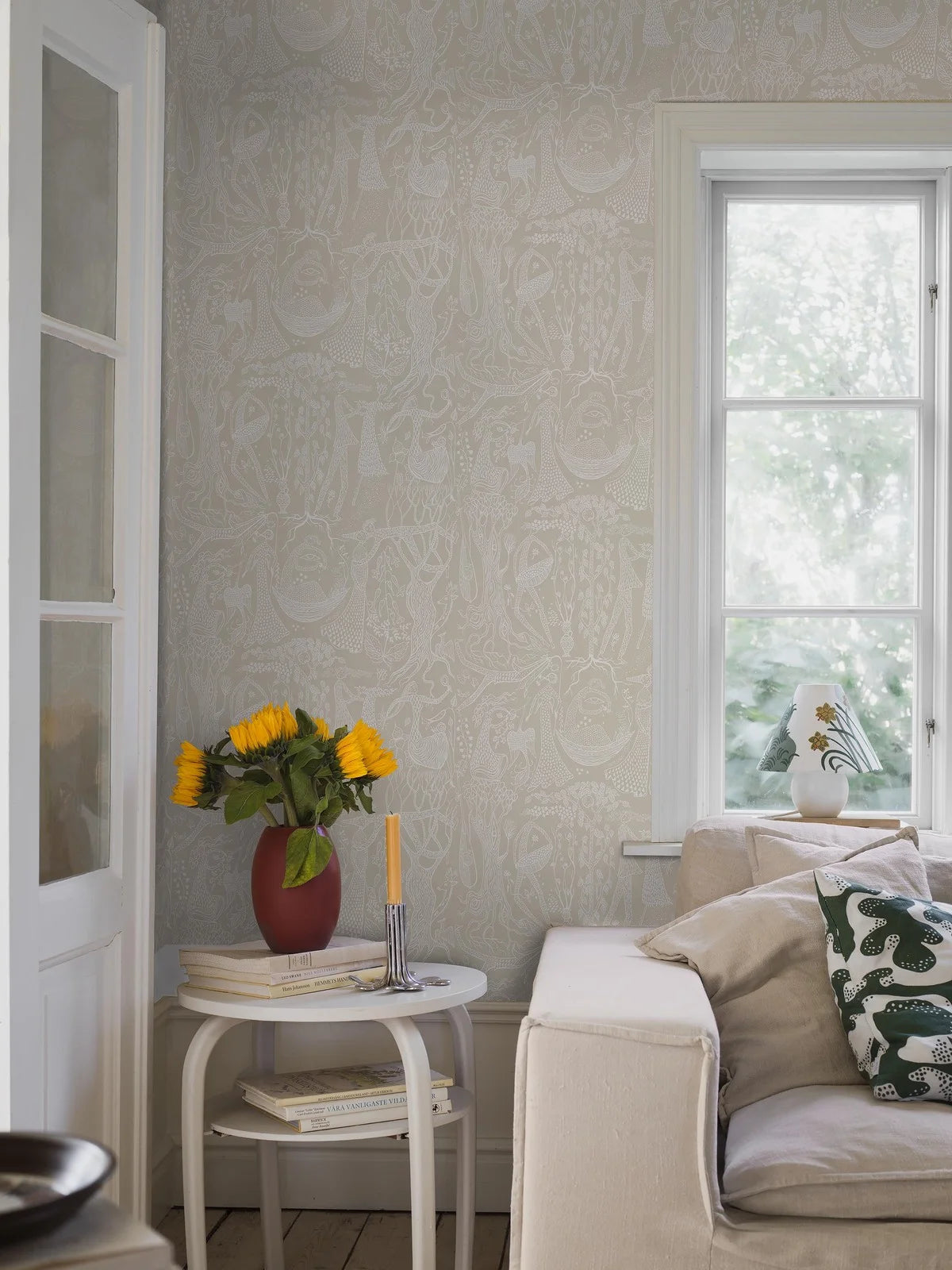 Ethnic Pattern Wallpaper POEME D'AMOUR Beige