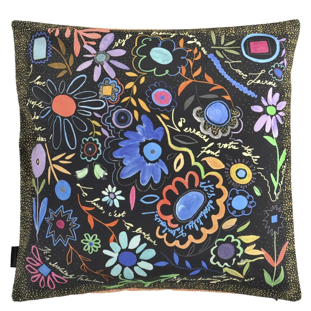 Poduszka dwustronna DITES LE AVEC DES FLEURS wzór roślinny