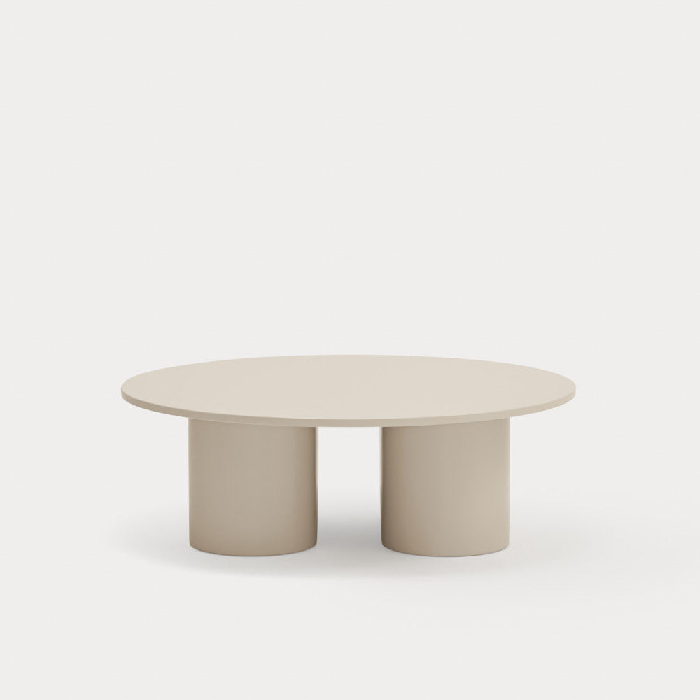 Oval coffee table beige totem